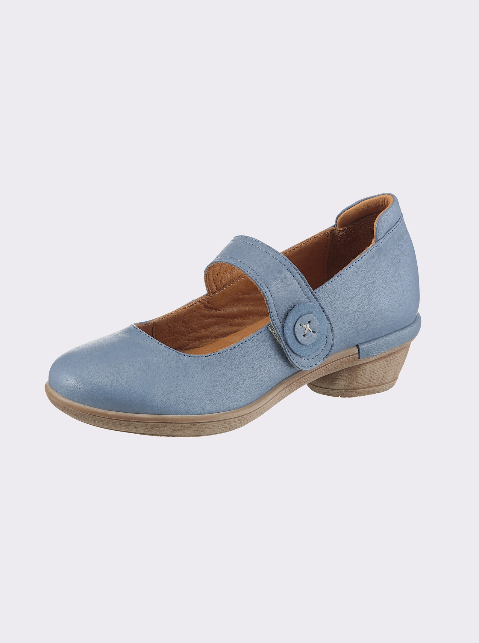 Gemini Pumps met klittenbandsluiting - hemelsblauw