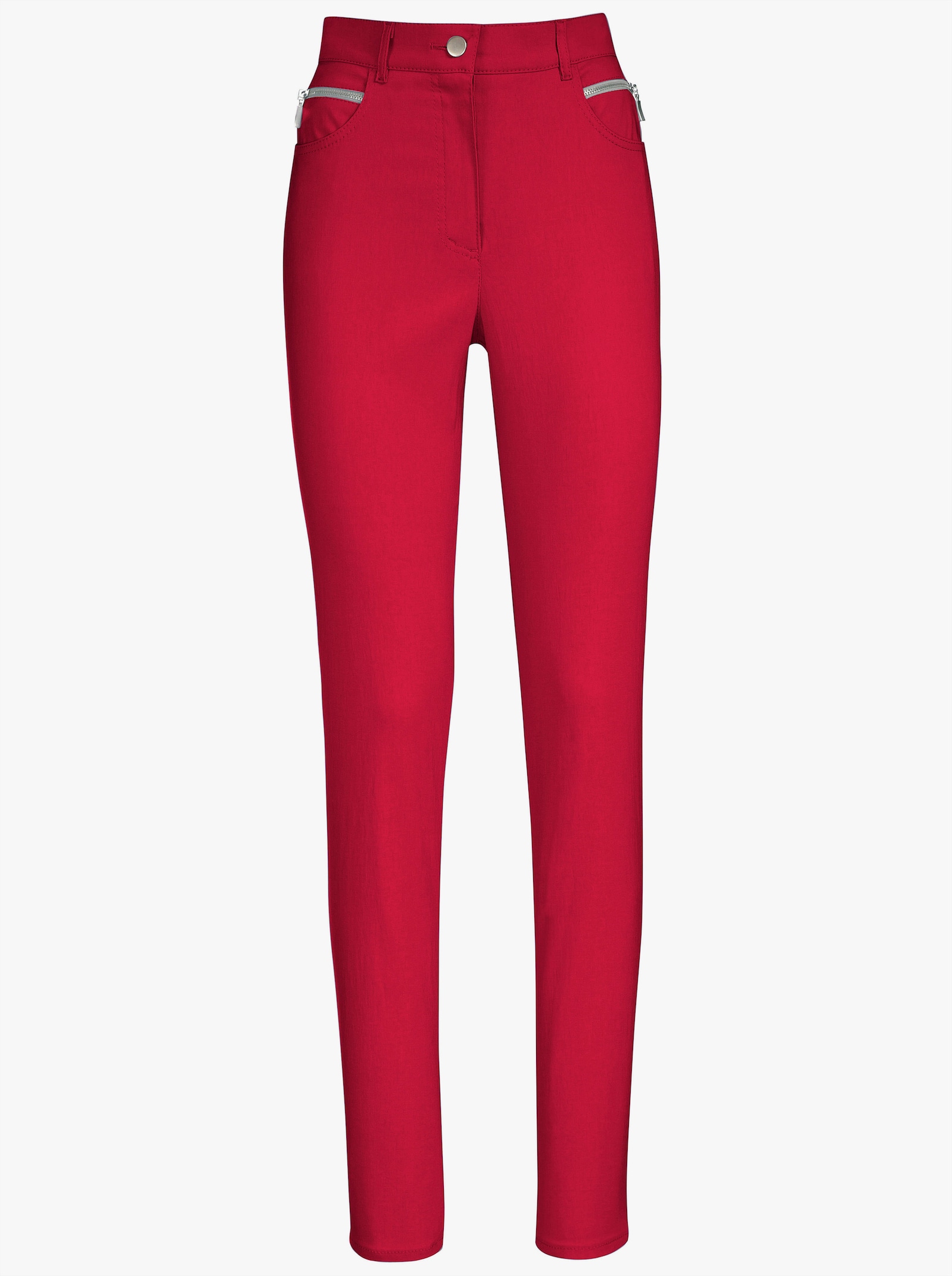 Stehmann Comfort line Stretch-Hose mit Zier-Taschen vorne - kirschrot