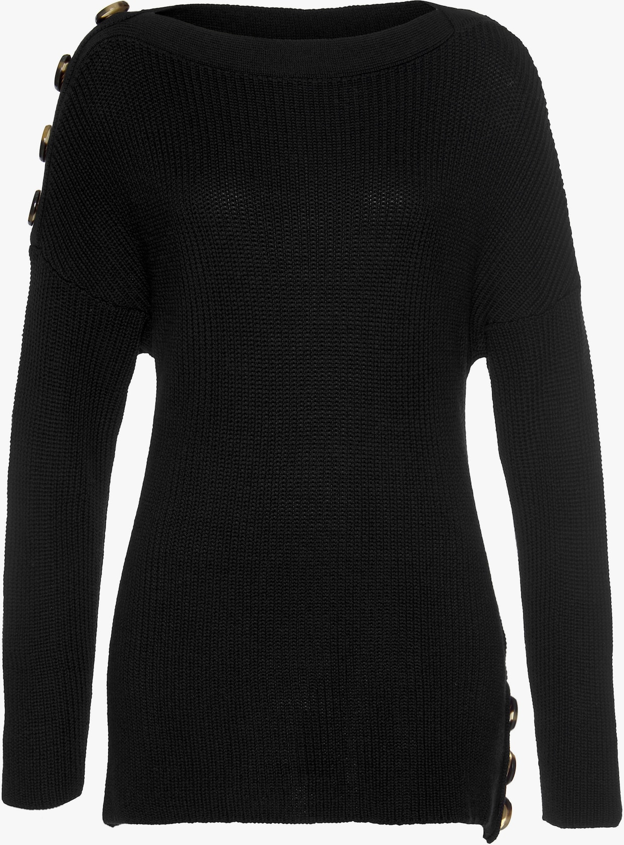 LASCANA Gebreide pullover - zwart