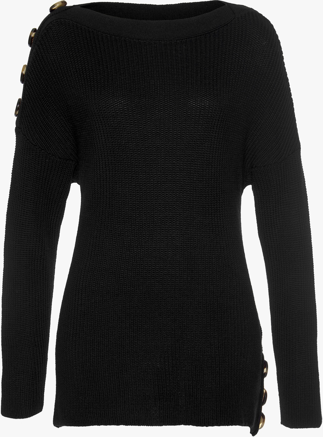 LASCANA Pull en tricot - noir