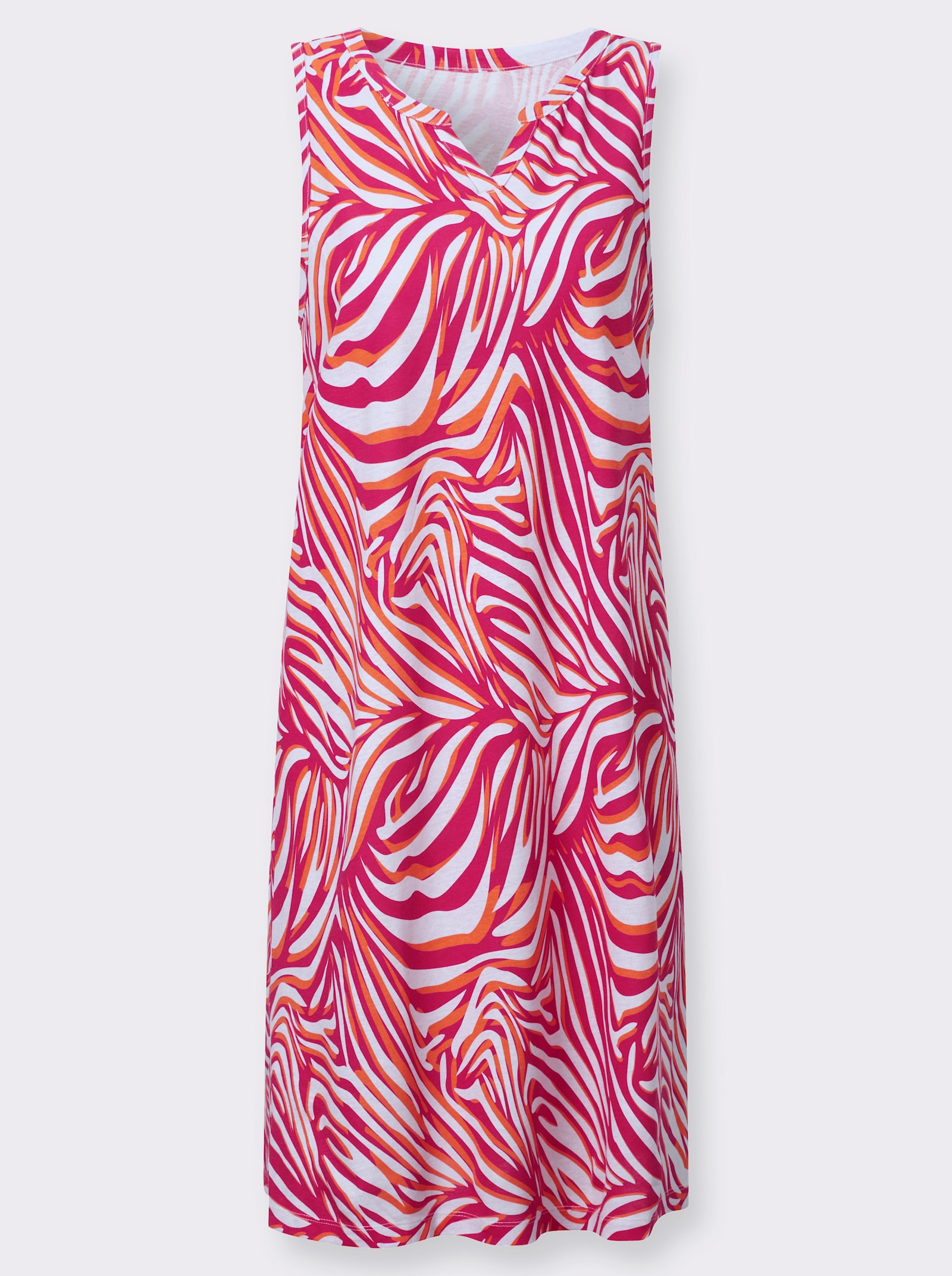 Sommerkleid im Animal-Dessin - pink-bedruckt