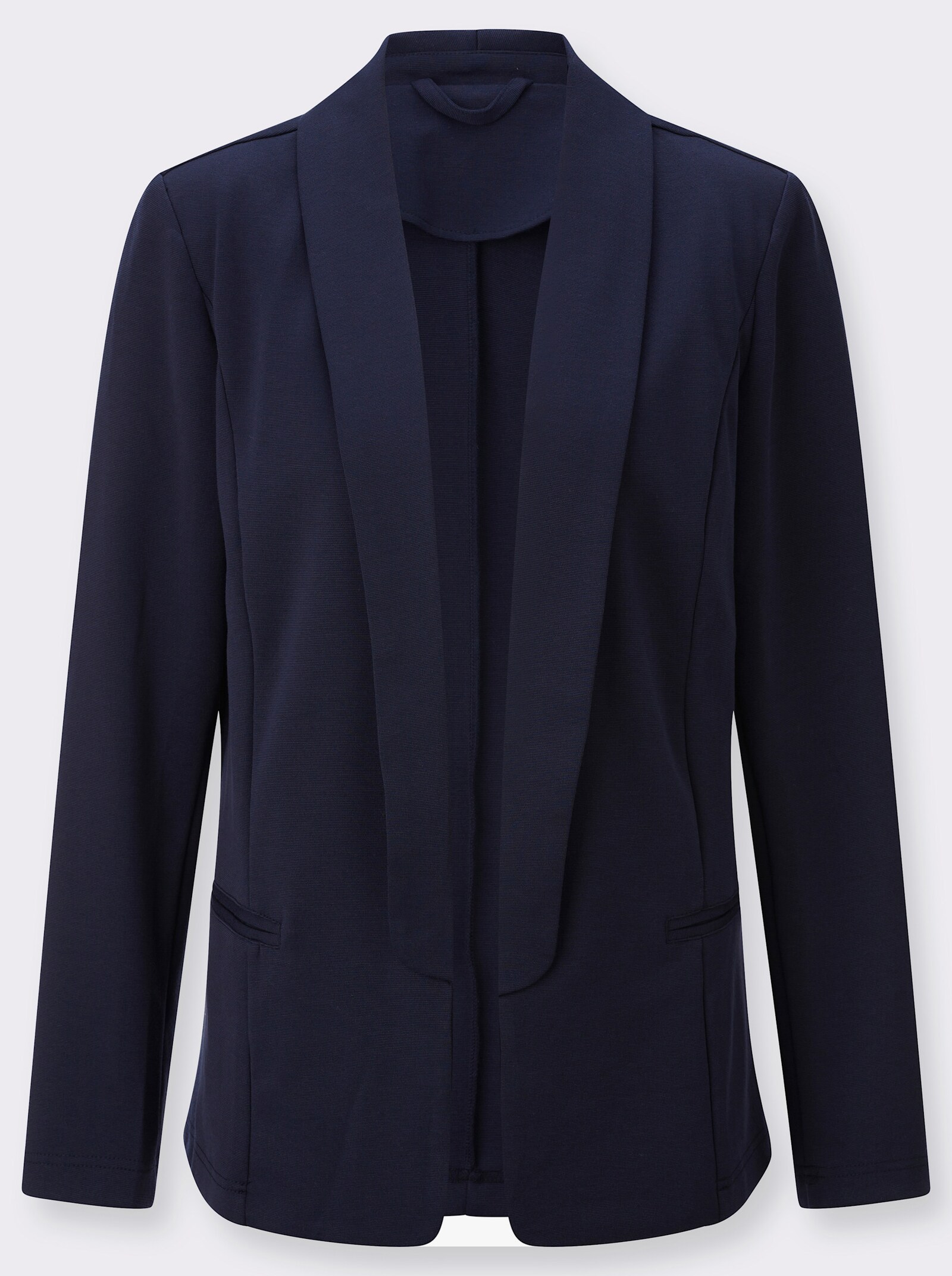 Jerseyblazer in Interlock-Qualität - marine