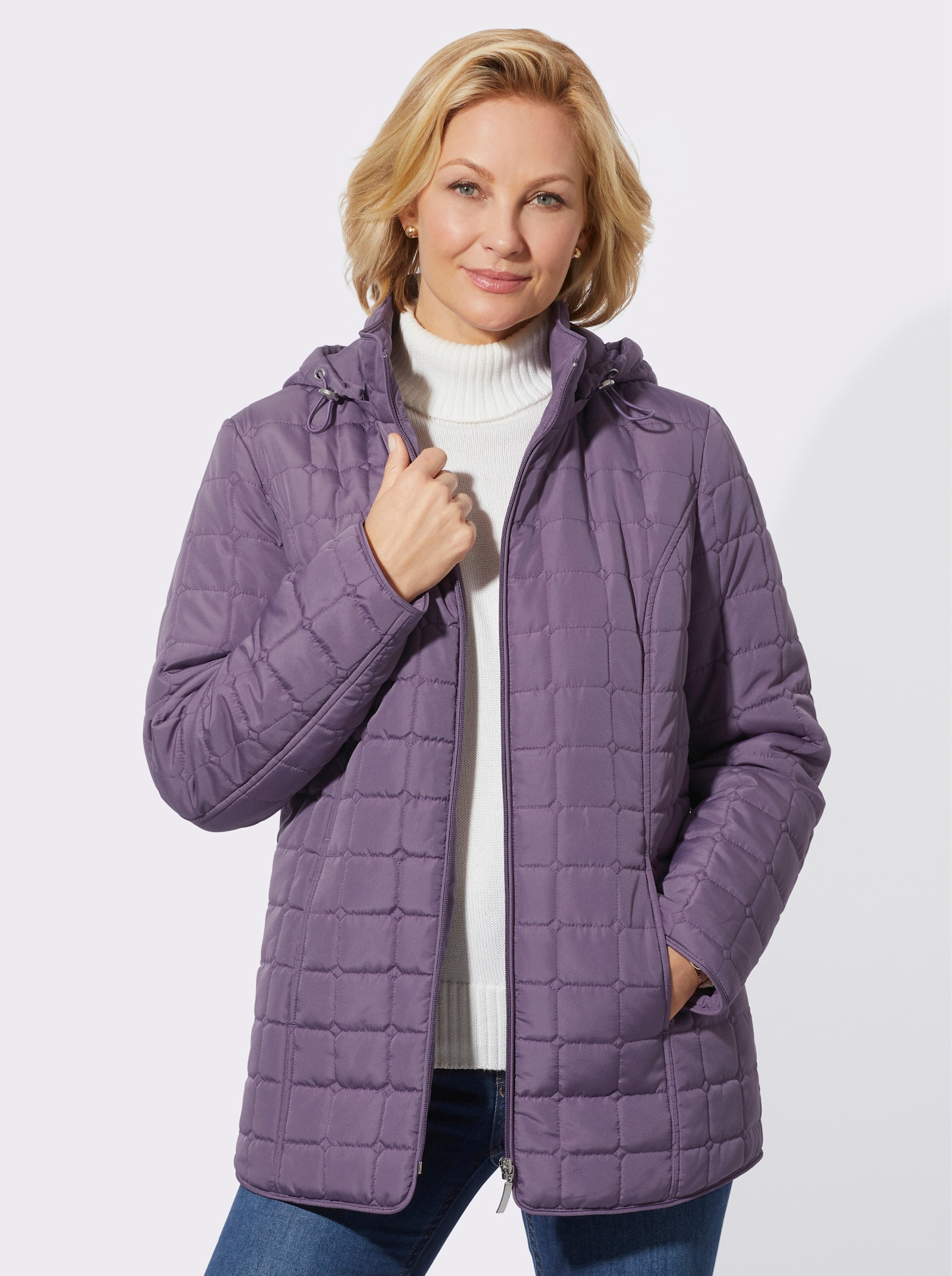 Steppjacke mit abzippbarer Kapuze - feige