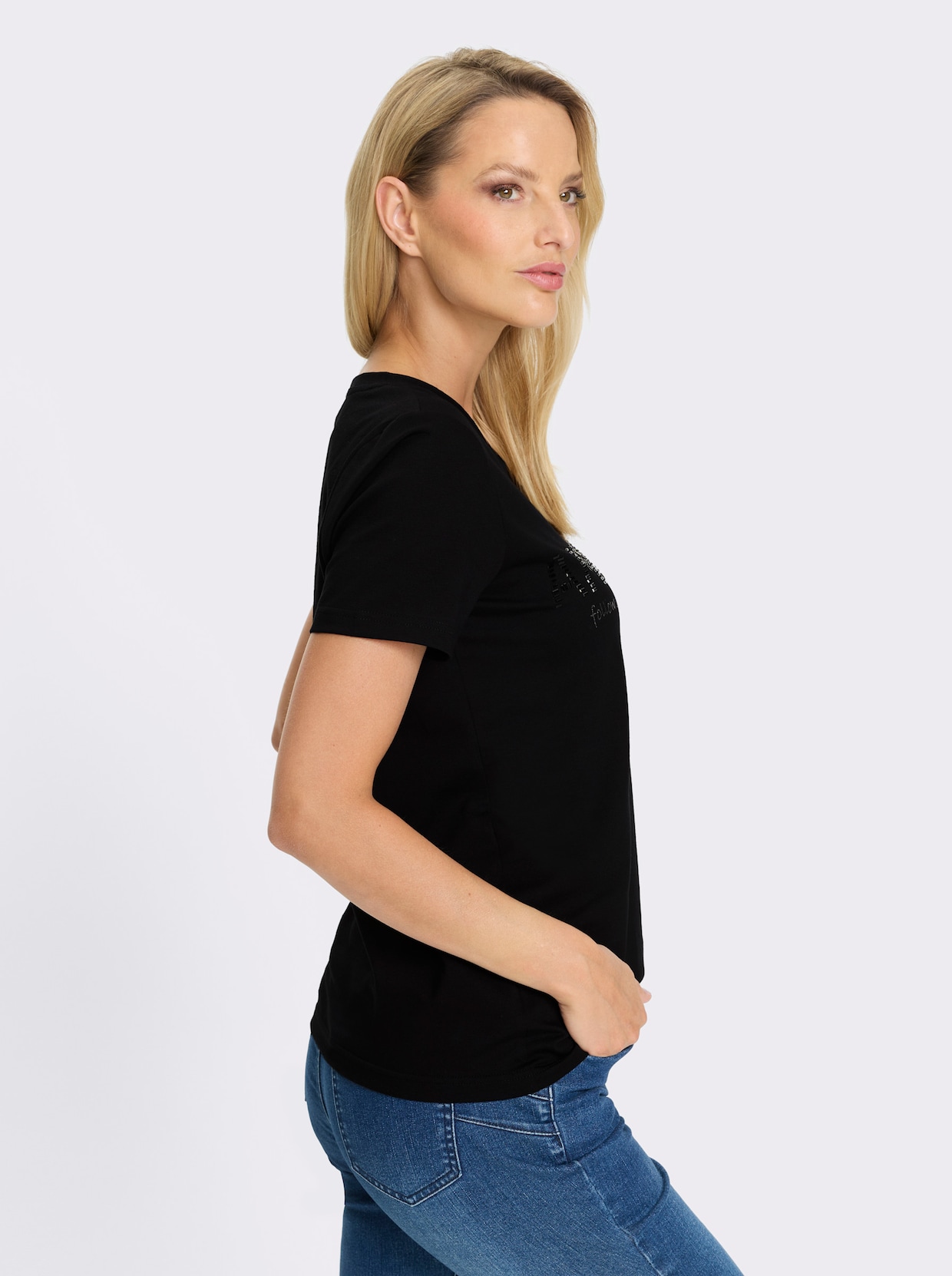 heine Kurzarmshirt - schwarz