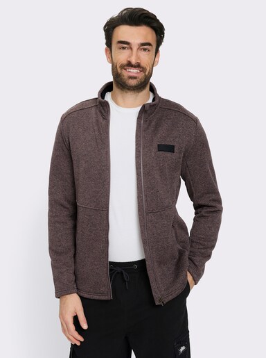 Catamaran Sports Strickfleecejacke mit 2 Reißverschluss-Taschen - steingrau-meliert