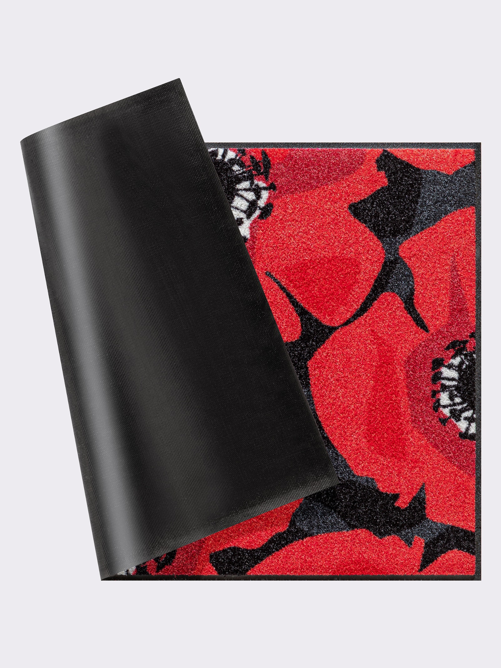 Salonloewe Fußmatte - rot-schwarz-gemustert
