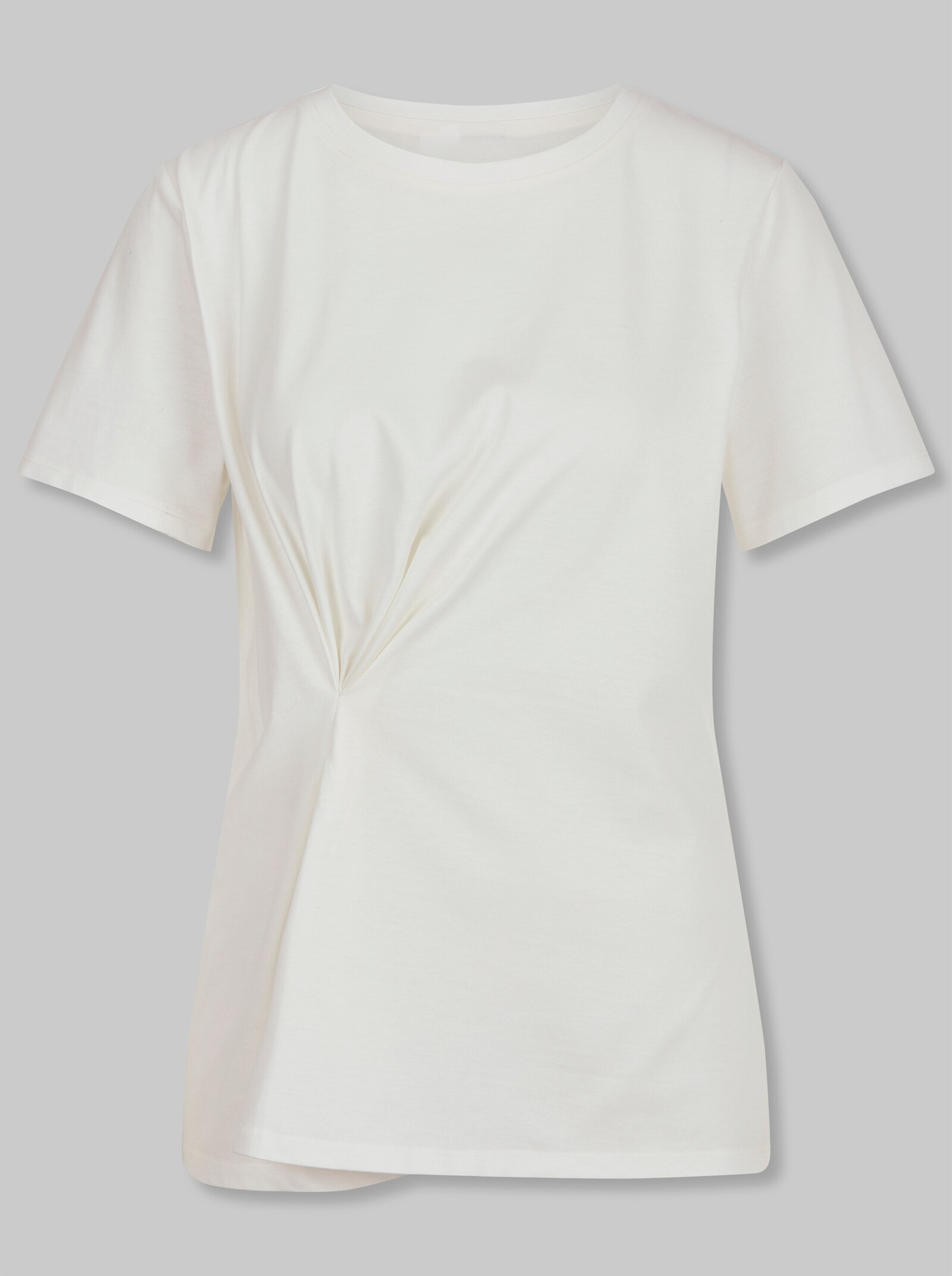 heine Kurzarmshirt mit Faltenwurf - ecru