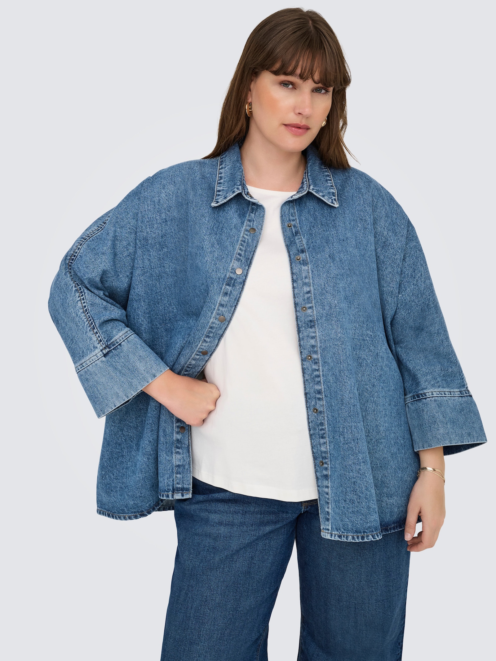ONLY CARMAKOMA Jeansbluse - medium blue denim