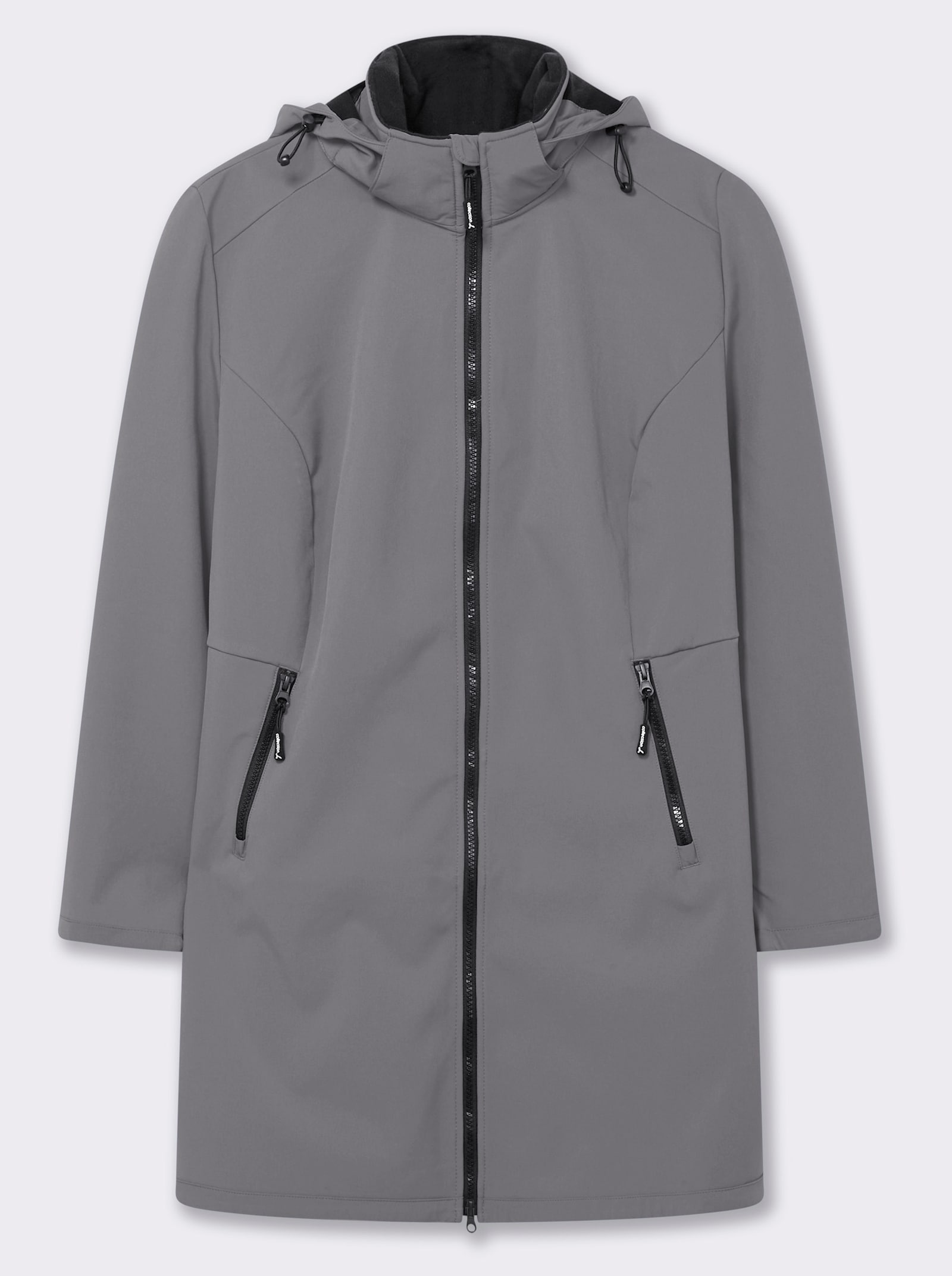 Softshelljacke mit Gummizug im Rücken - grau