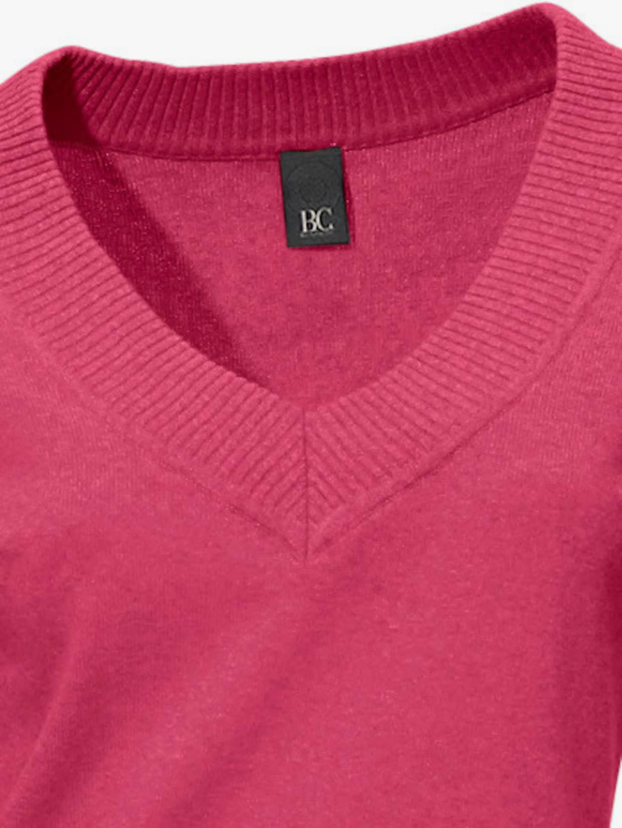 heine Pullover met V-hals - pink