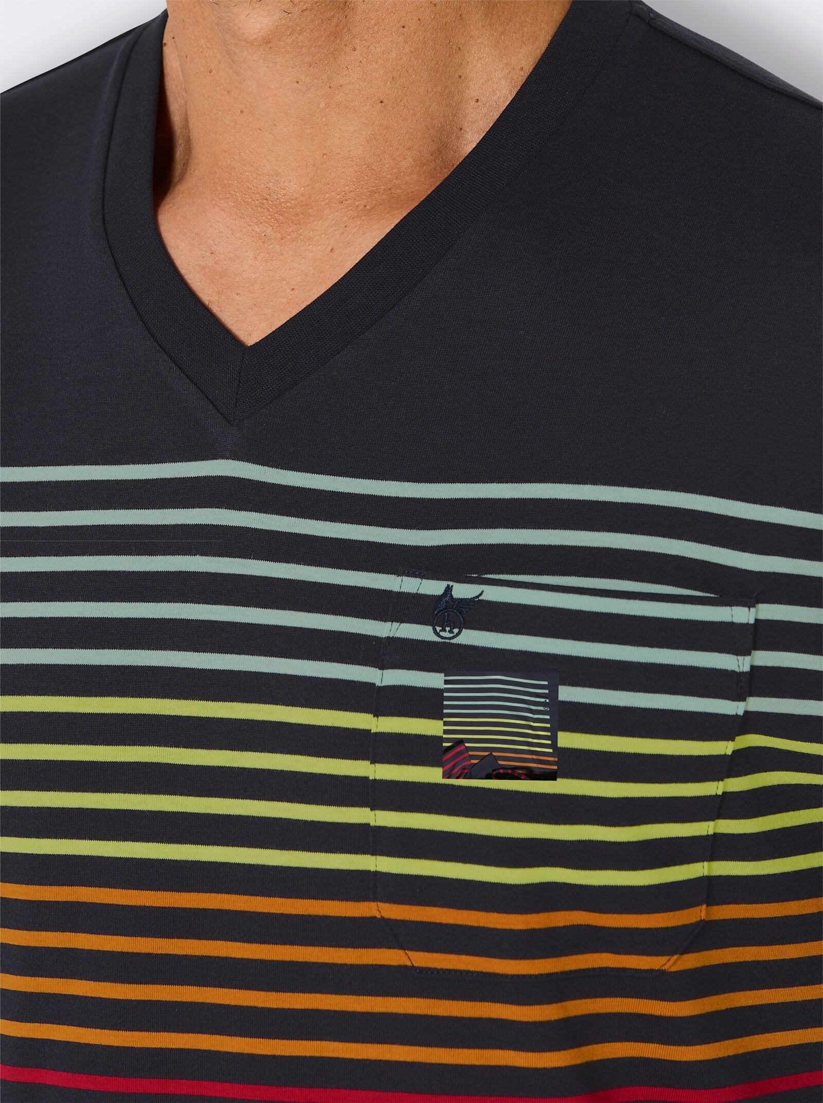 Hajo Shorty mit Ringelmuster - marine-rot-gestreift
