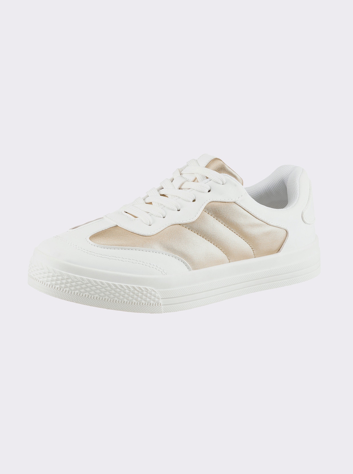 heine Sneaker - wit/bronskleurig