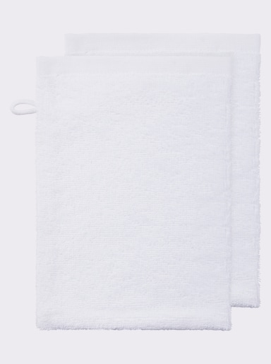 wäschepur Handdoek van gevolde badstof - wit
