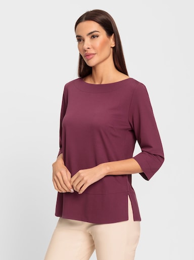 heine 3/4-Arm-Shirt mit Rundhals-Ausschnitt - bordeaux