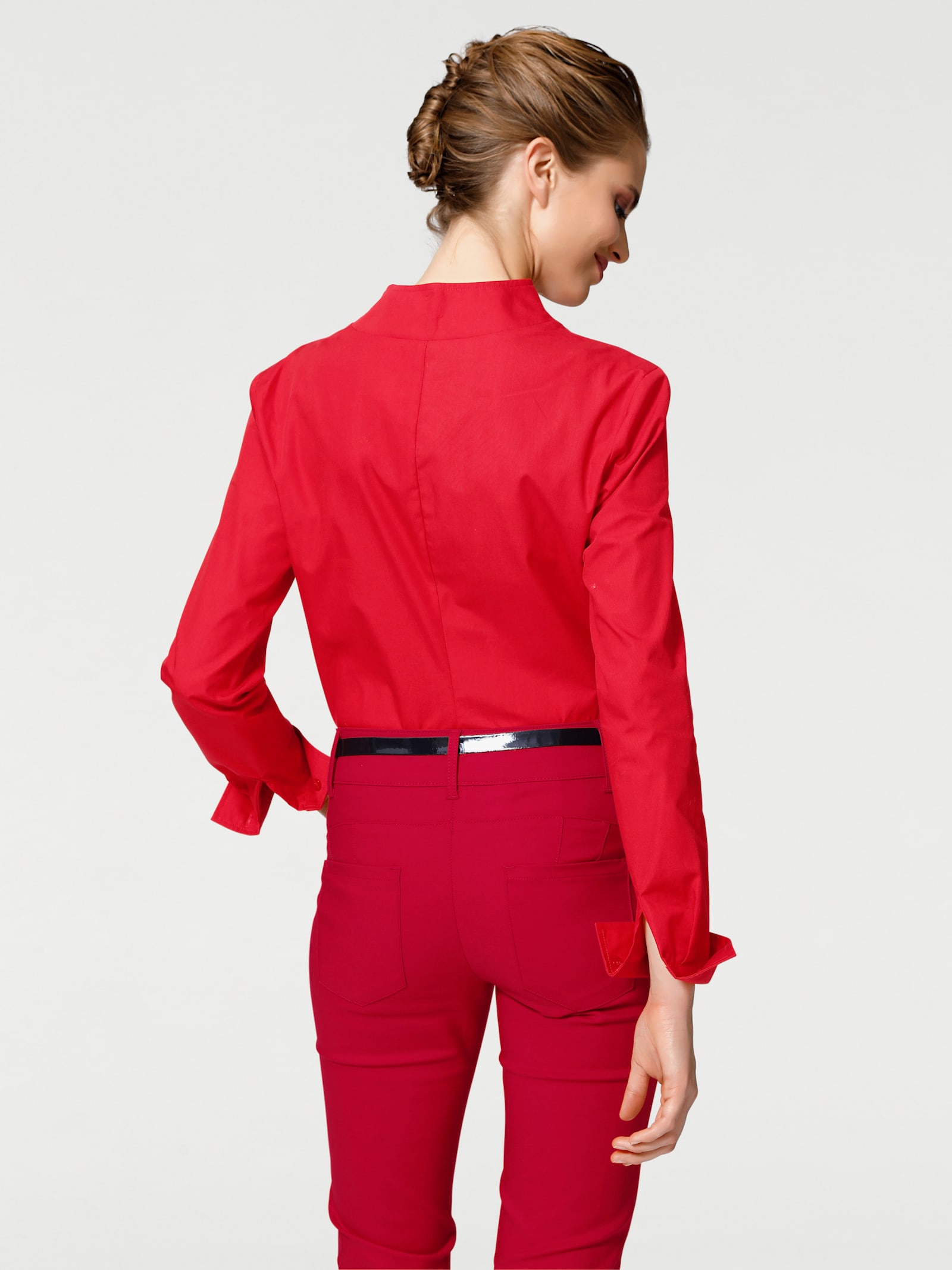 heine Overhemdblouse met opstaande kraag - rood