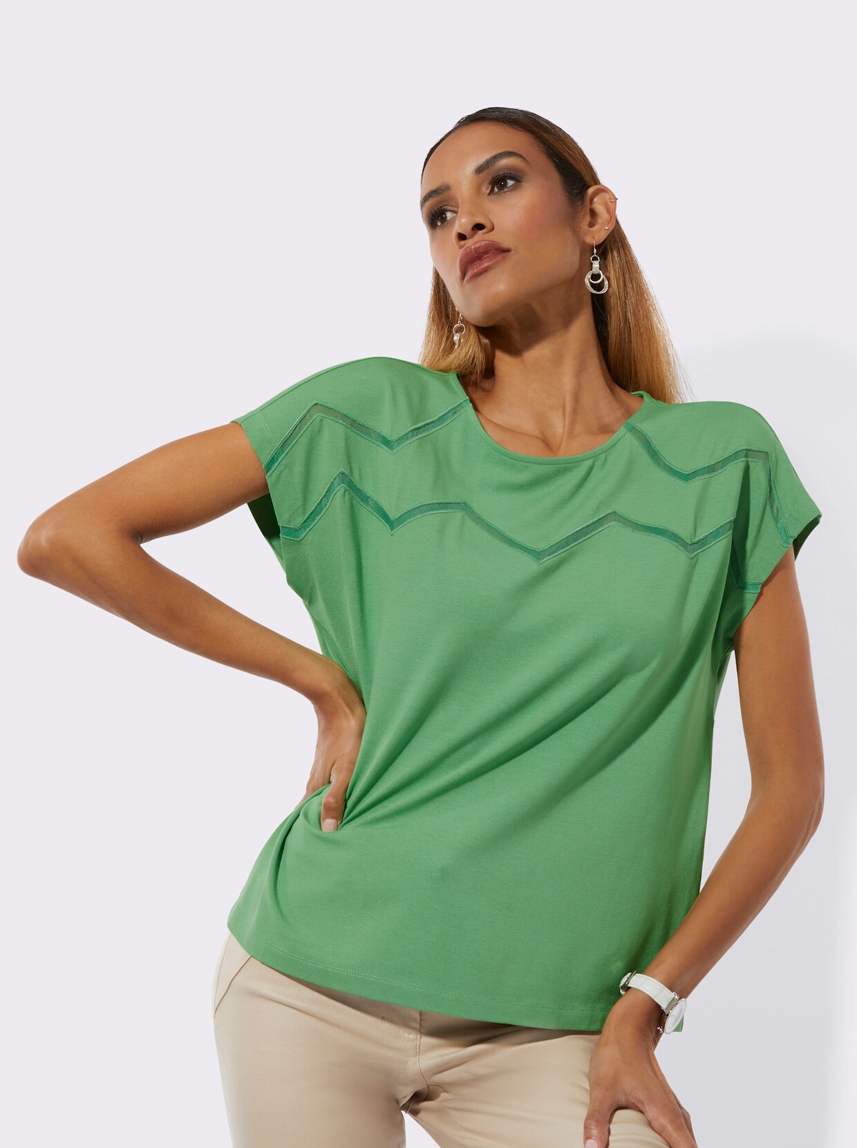 Rundhalsshirt - apfel