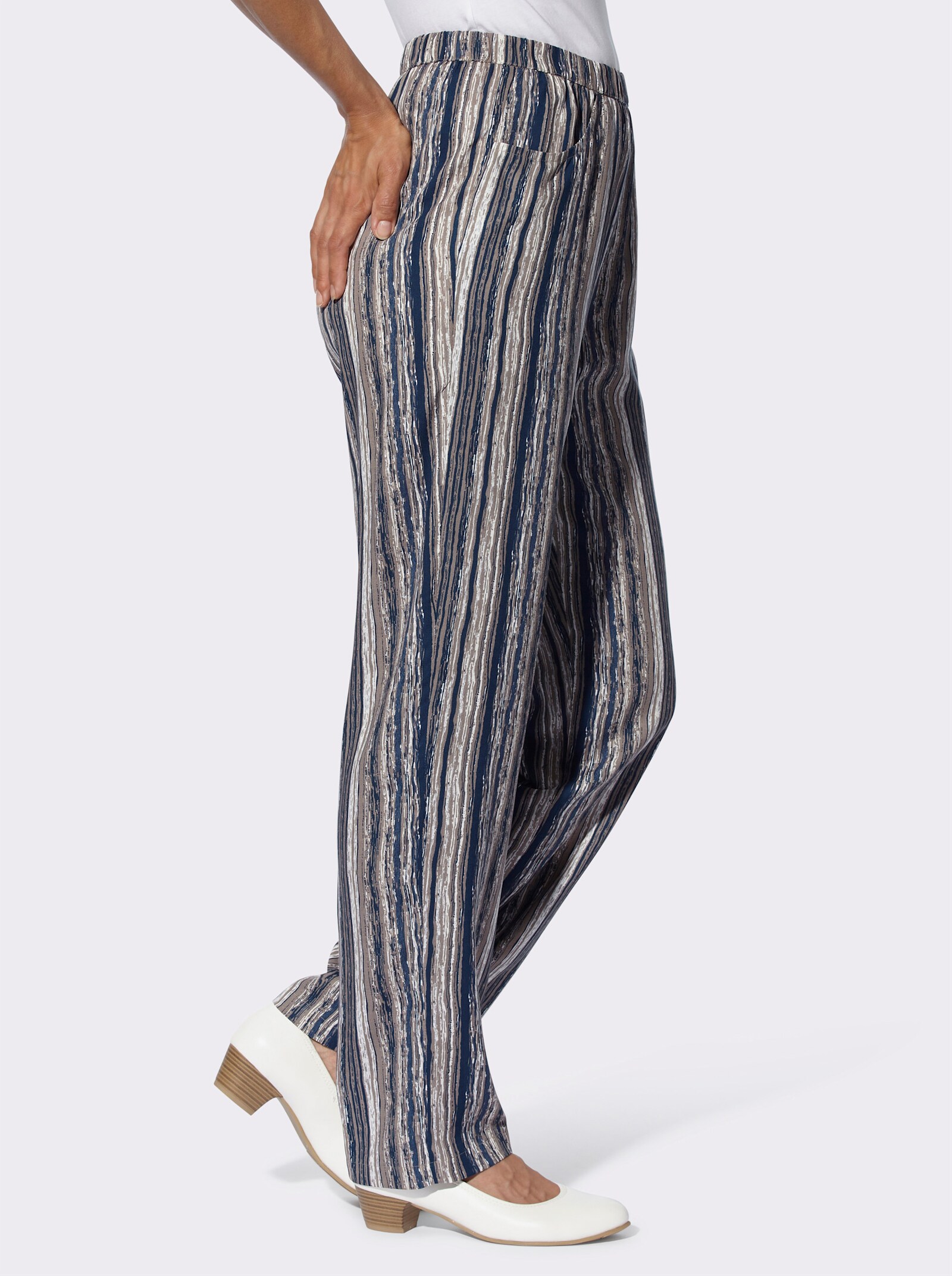 Schlupfhose im Doppelpack - taupe + taupe-bedruckt