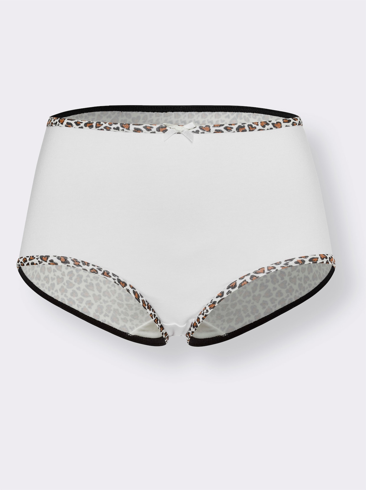 Tailleslip - champagne bedrukt + zwart + bruin + wit
