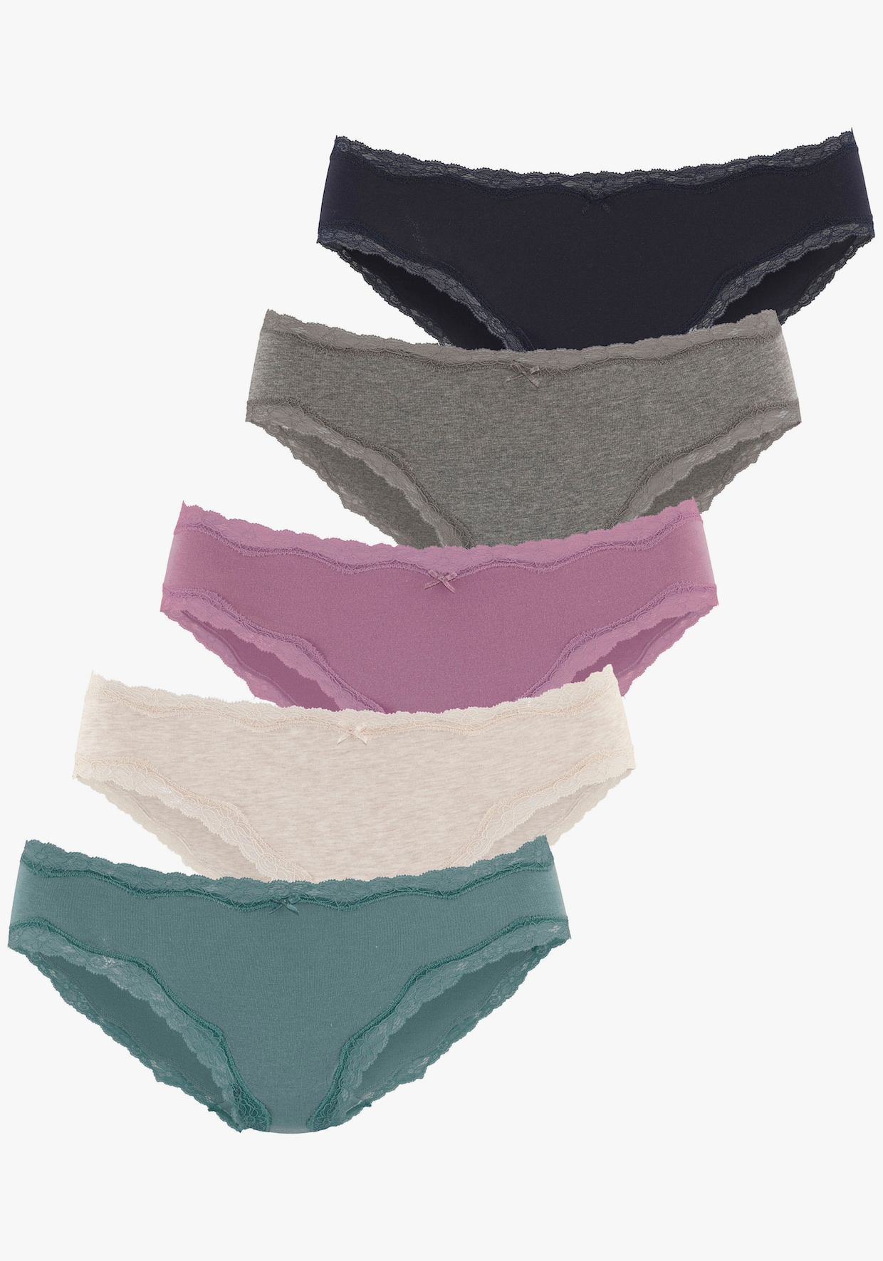 Vivance Jazz-Pants Slips - anthrazit meliert, beige meliert, flieder, eukalyptus, navy