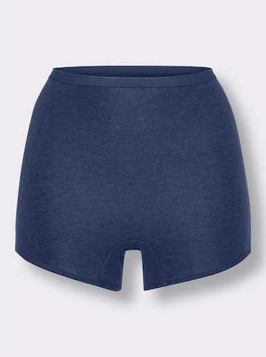 wäschepur Panty - 2x malve-meliert + 2x marine-meliert