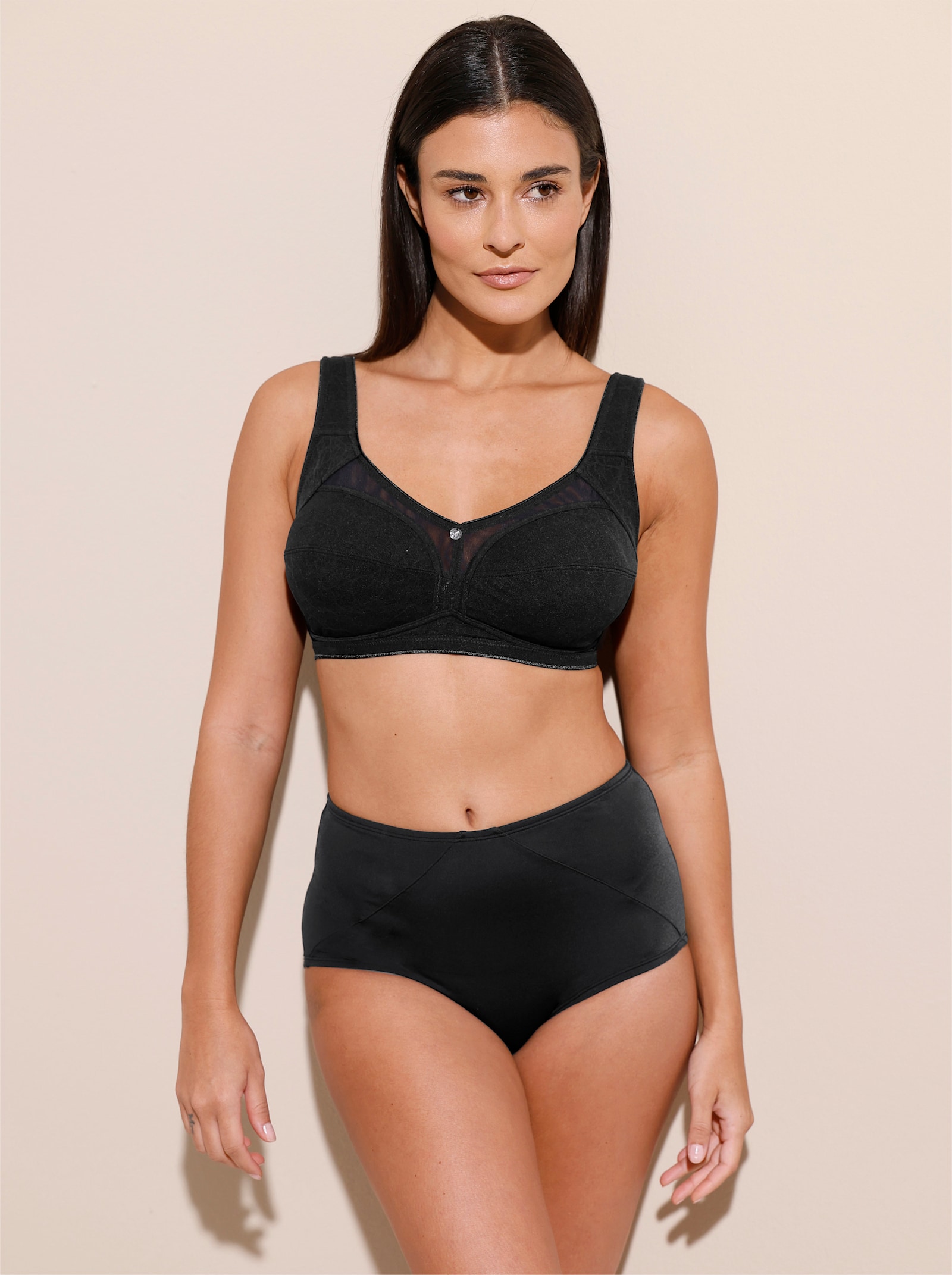 wäschepur Soutien-gorge large sans armatures - noir