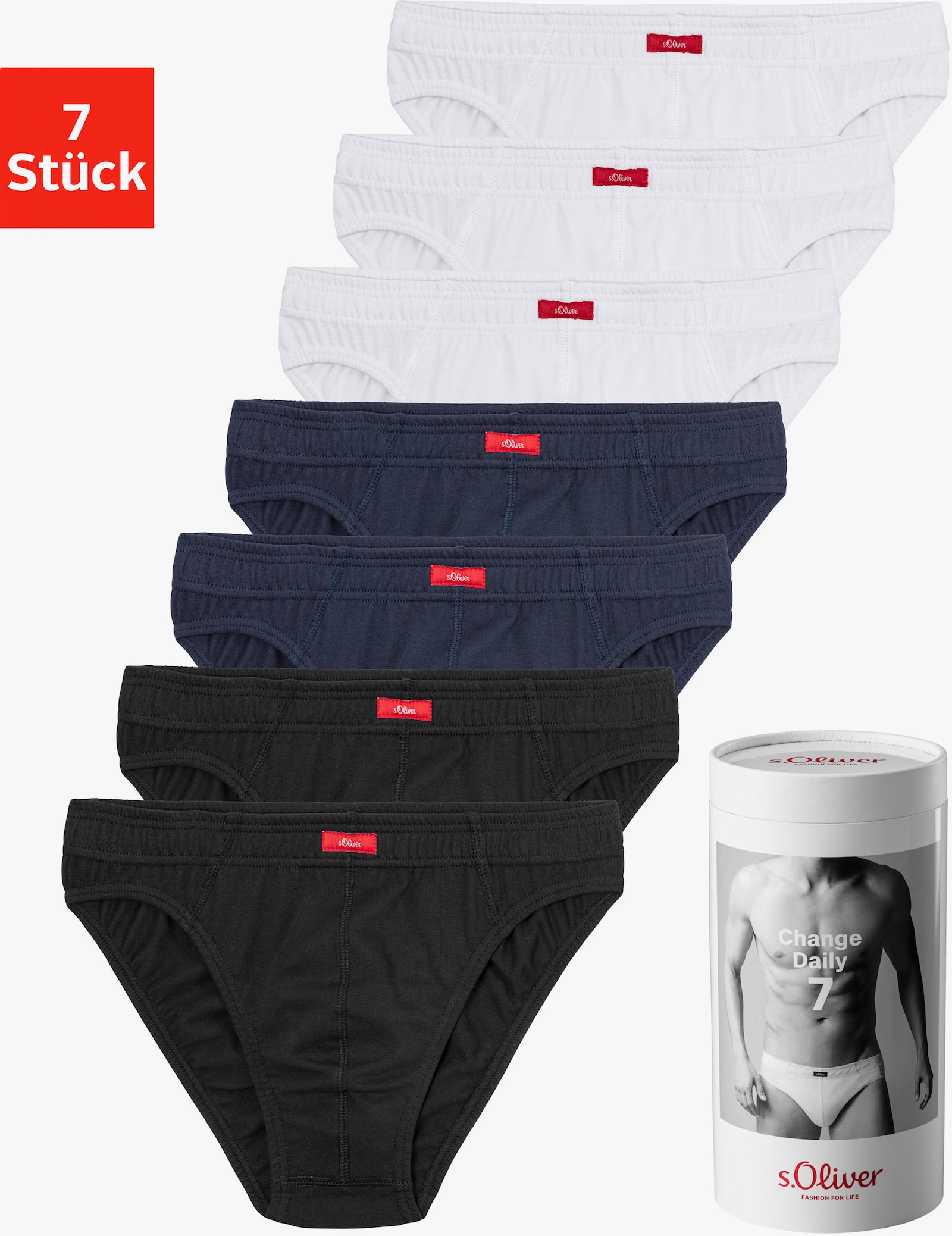 s.Oliver Slip - schwarz, navy, weiß