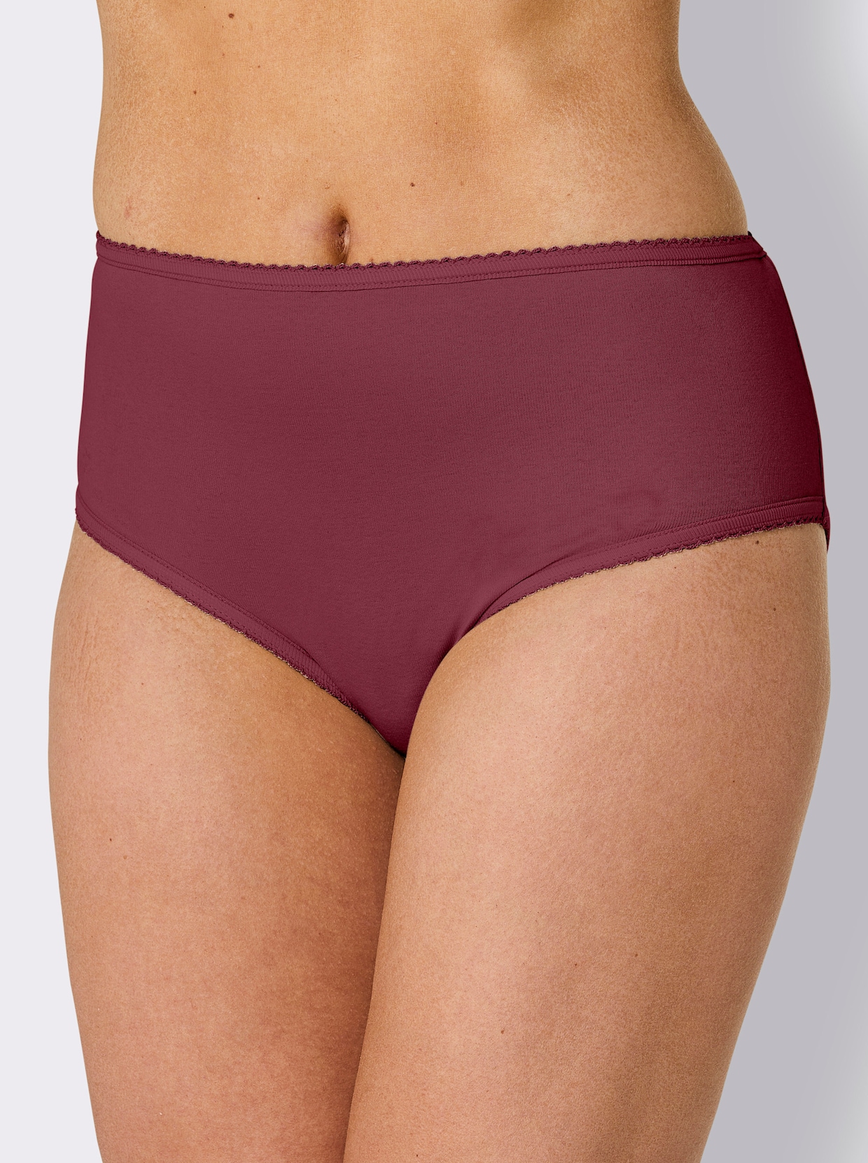 Hüftslip - steingrau + sand + bordeaux