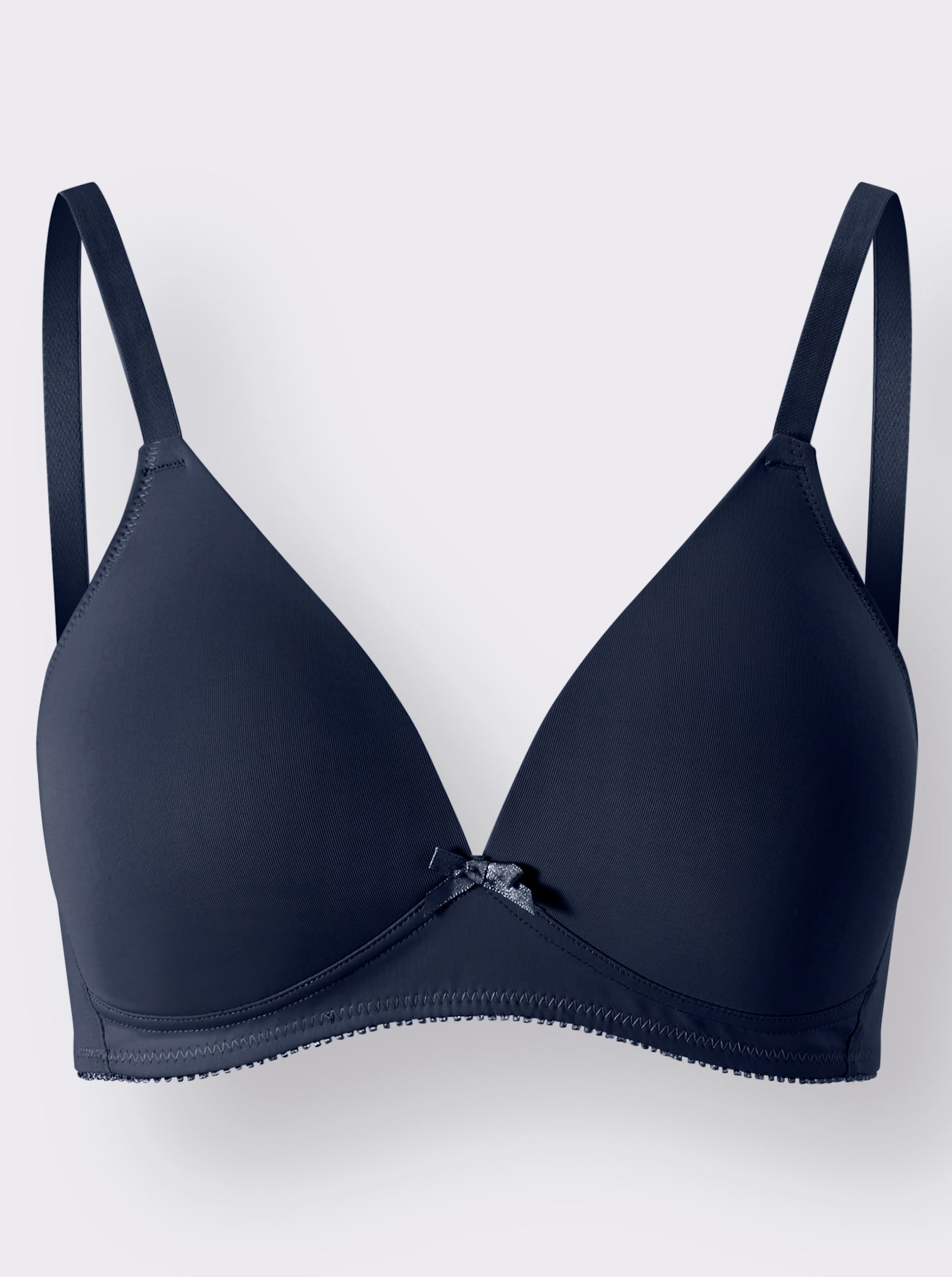 Naturana T-shirt-BH utan bygel med sömlöst formade kupor - marin