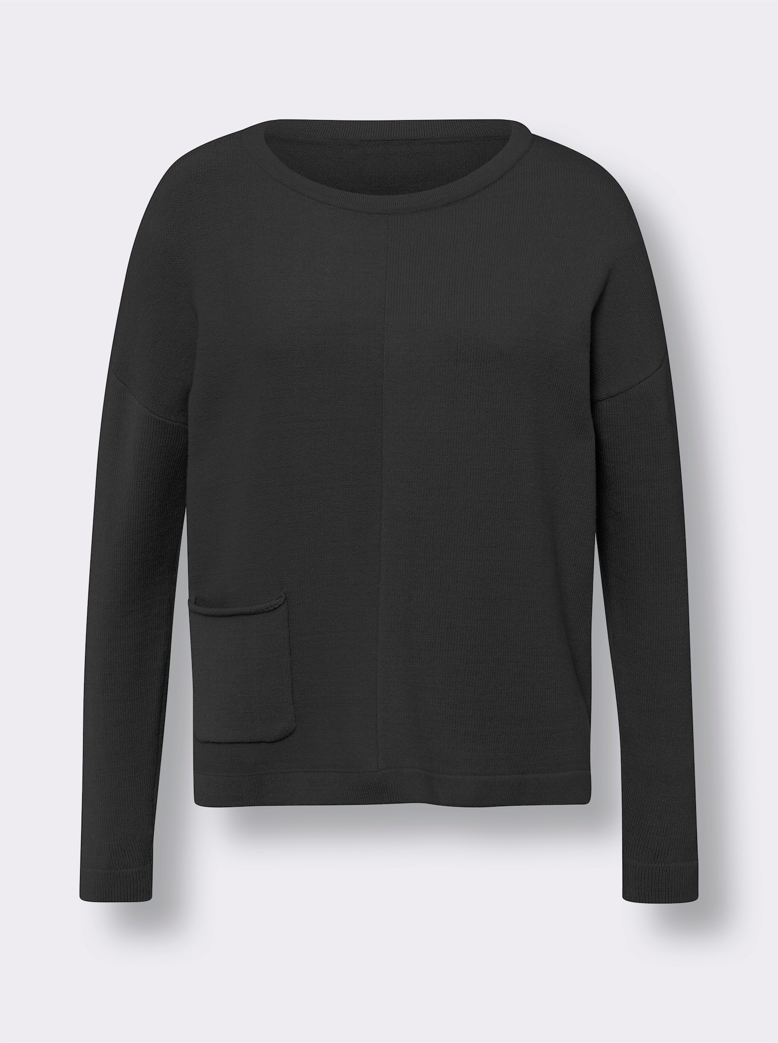 heine Gebreide pullover met effectgaren - zwart