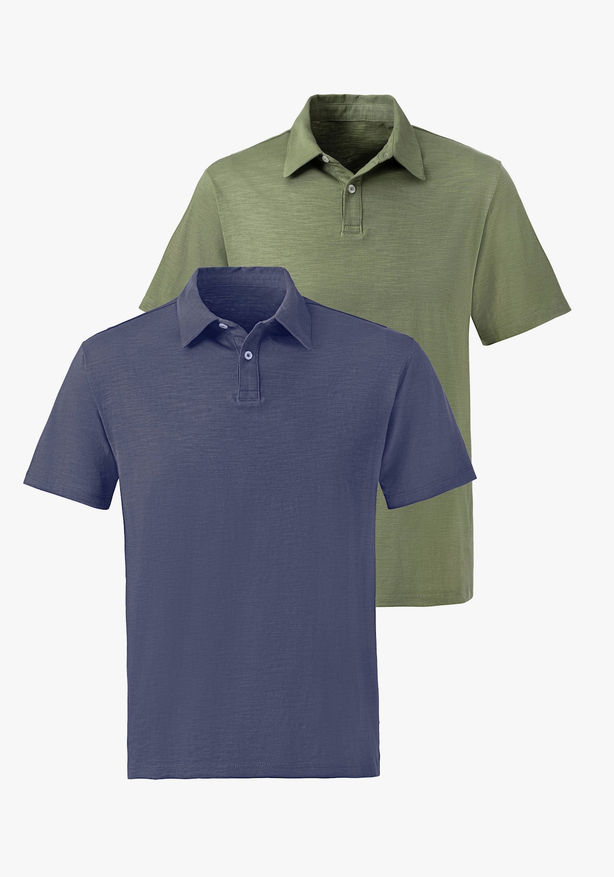 Poloshirt - khaki-blau