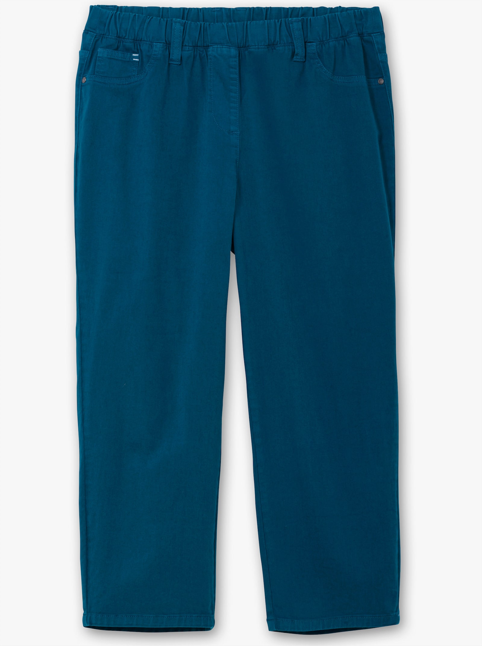 sheego 7/8-Hose in schmaler Form, aus Twill - dunkelpetrol