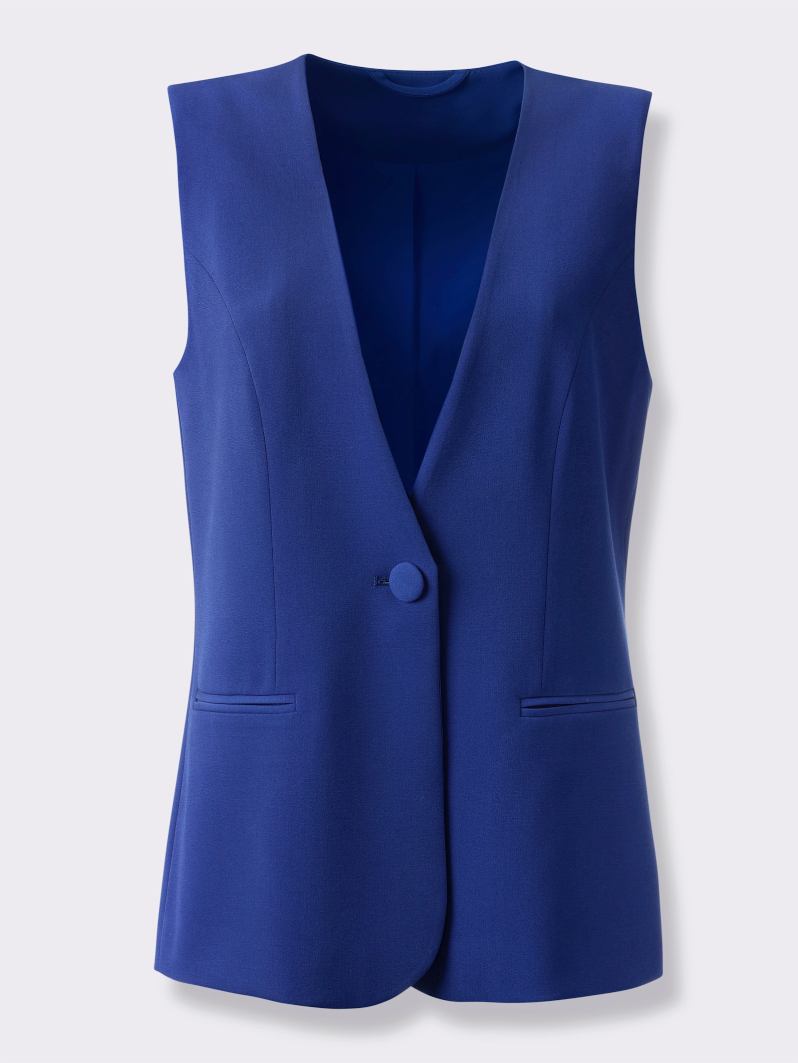 Anzugweste mit Schlitz hinten - royalblau