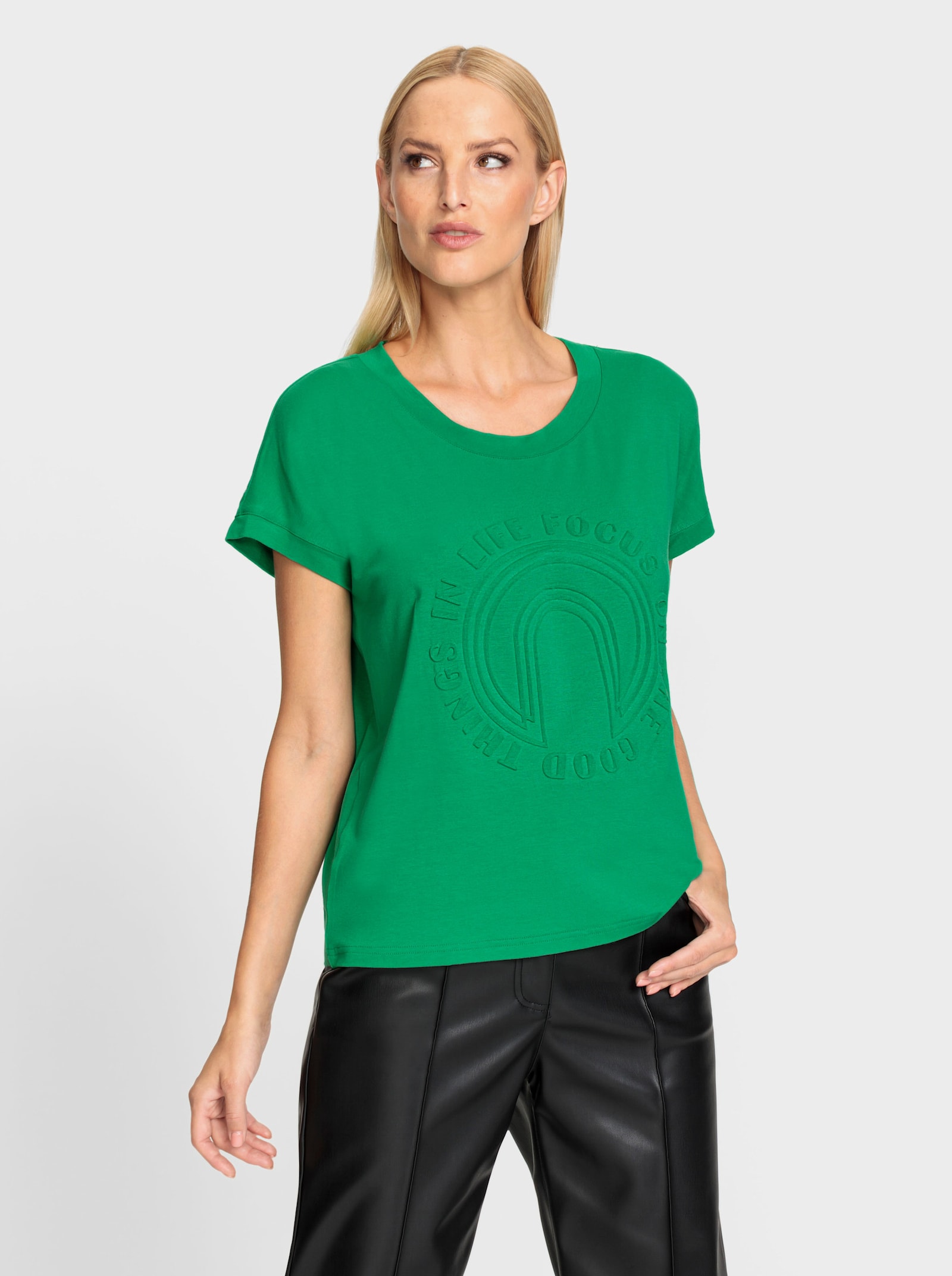 heine Tričko s krátkým rukávem a obsahem elastanu - trávová