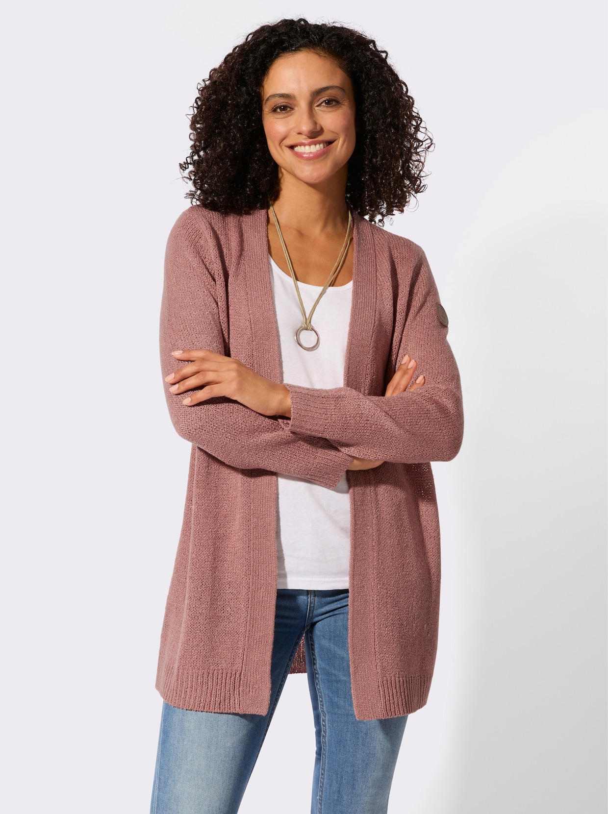 Strickjacke - rosenholz