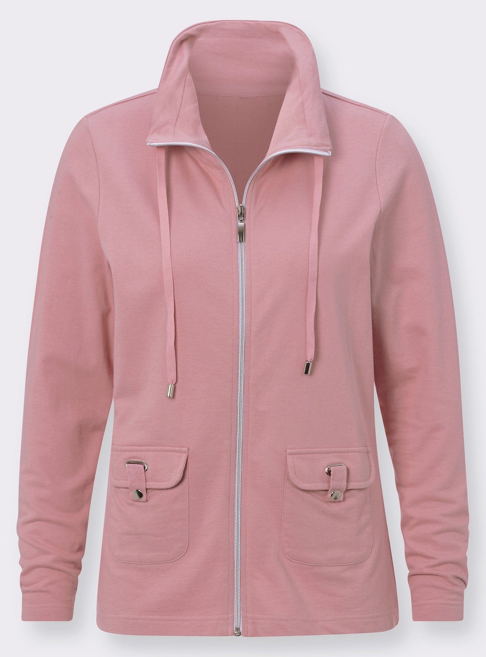 Shirtjacke aus formstabiler Baumwolle - hortensie