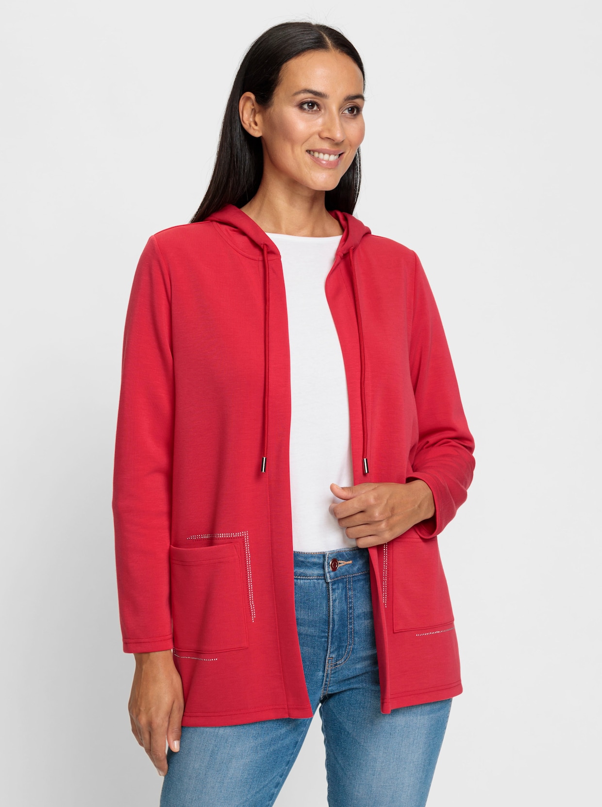 heine Shirtjacke - erdbeere