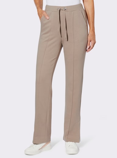 Jerseyhose mit abgesteppten BIesen - sesam