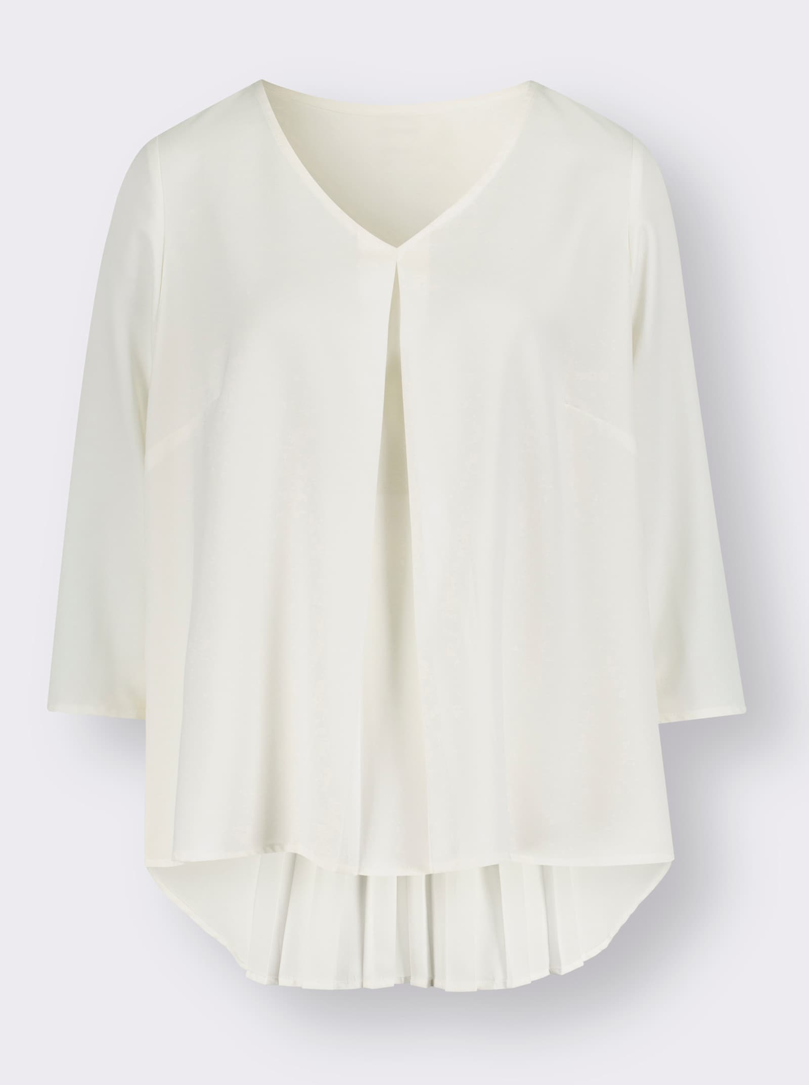 Plisovaná blúzka, veľký záhyb - biela