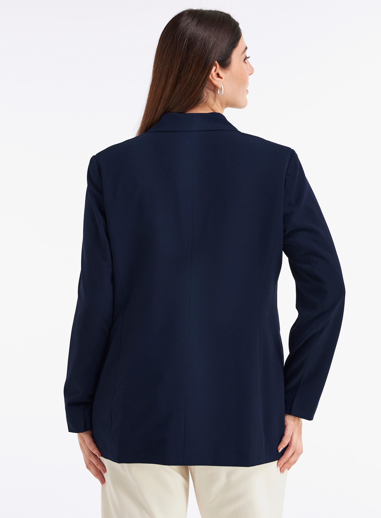 Blazer in langer Form - marine