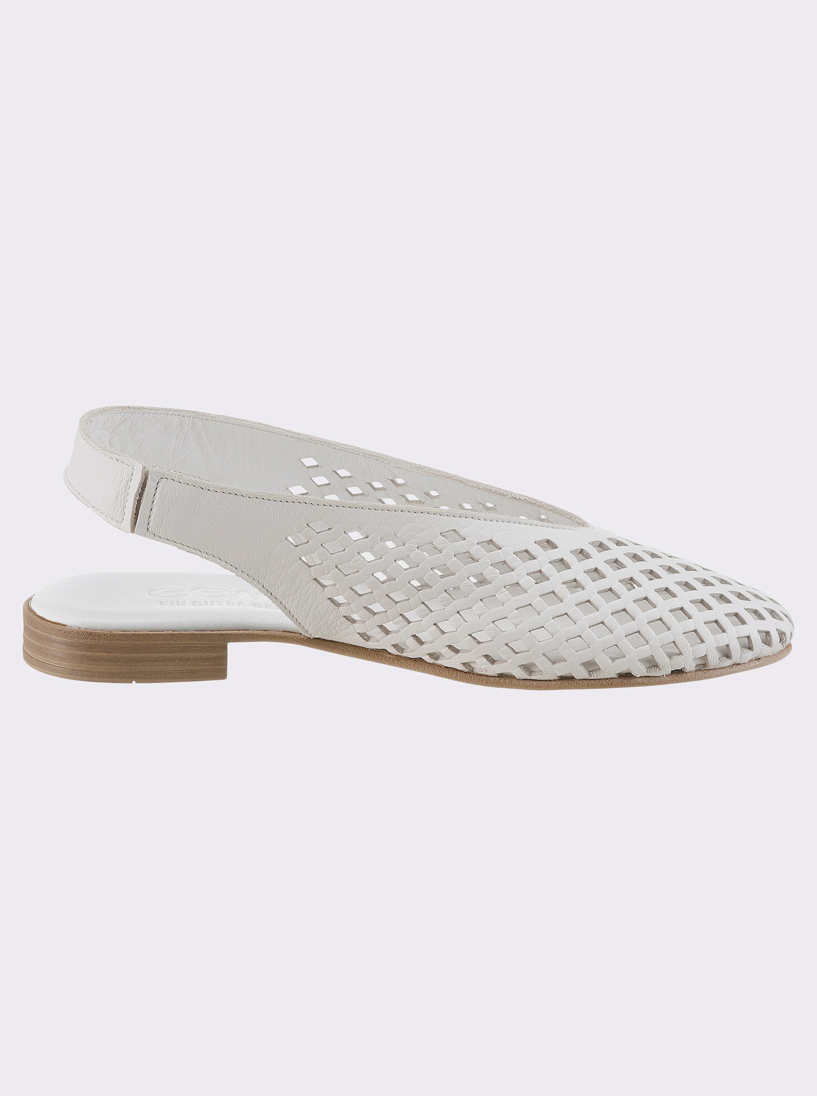 Gemini Slingsandalette mit Gummizug - weiß