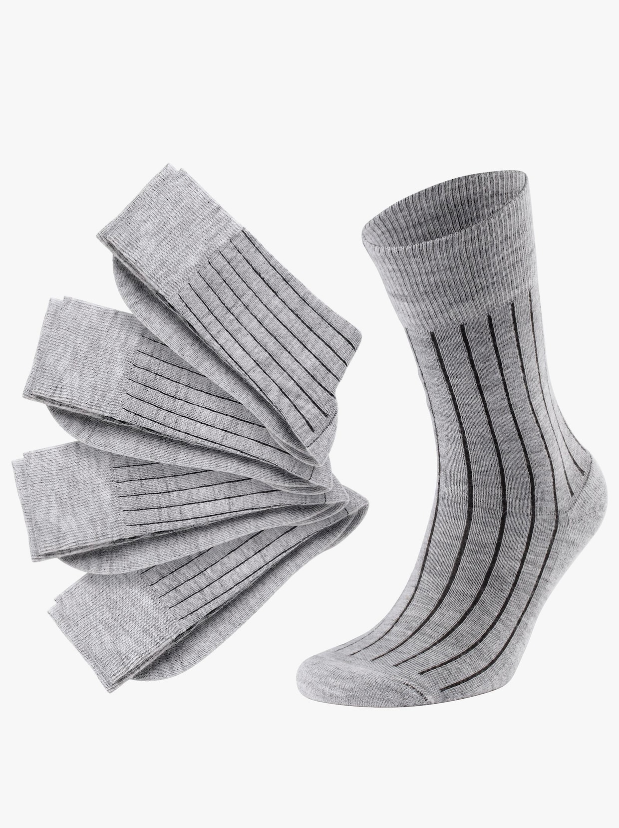 wäschepur Pánské ponožky - šedá-melír