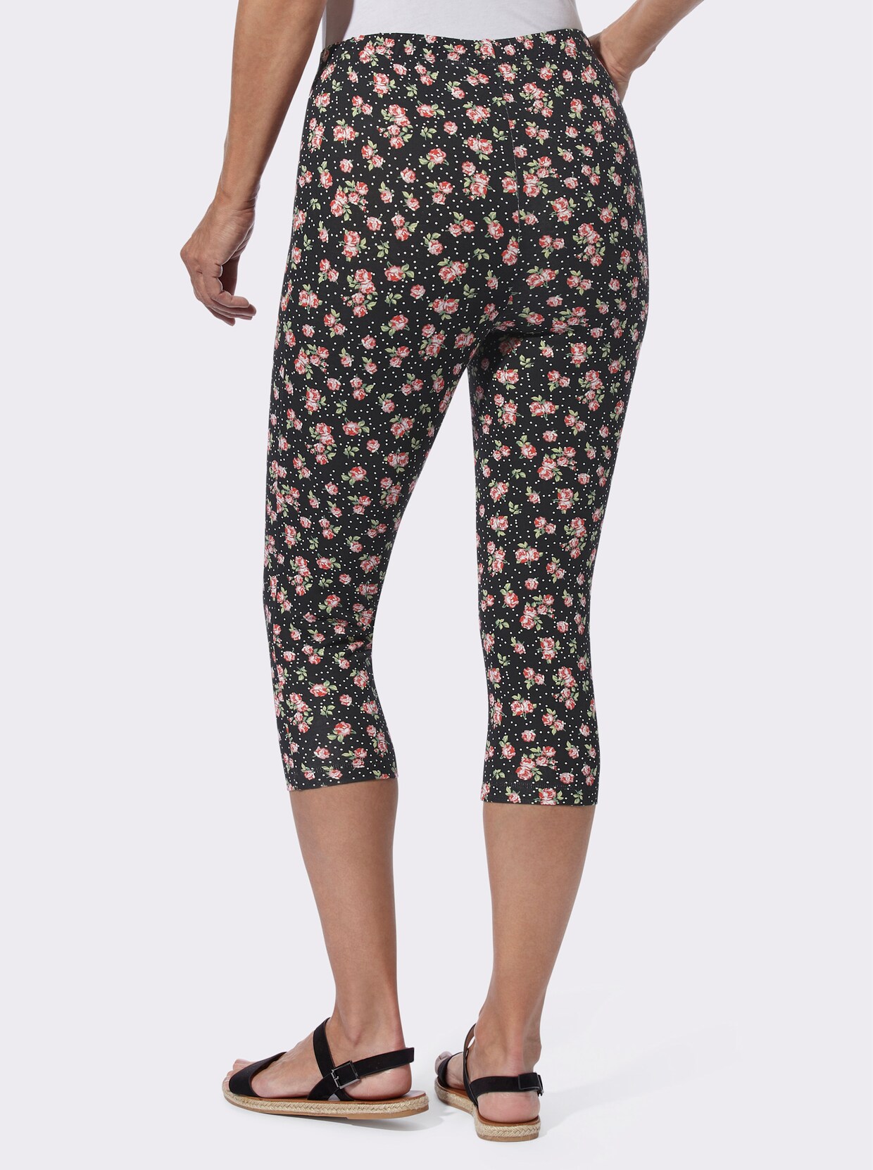 Caprilegging - zwart/rood geprint