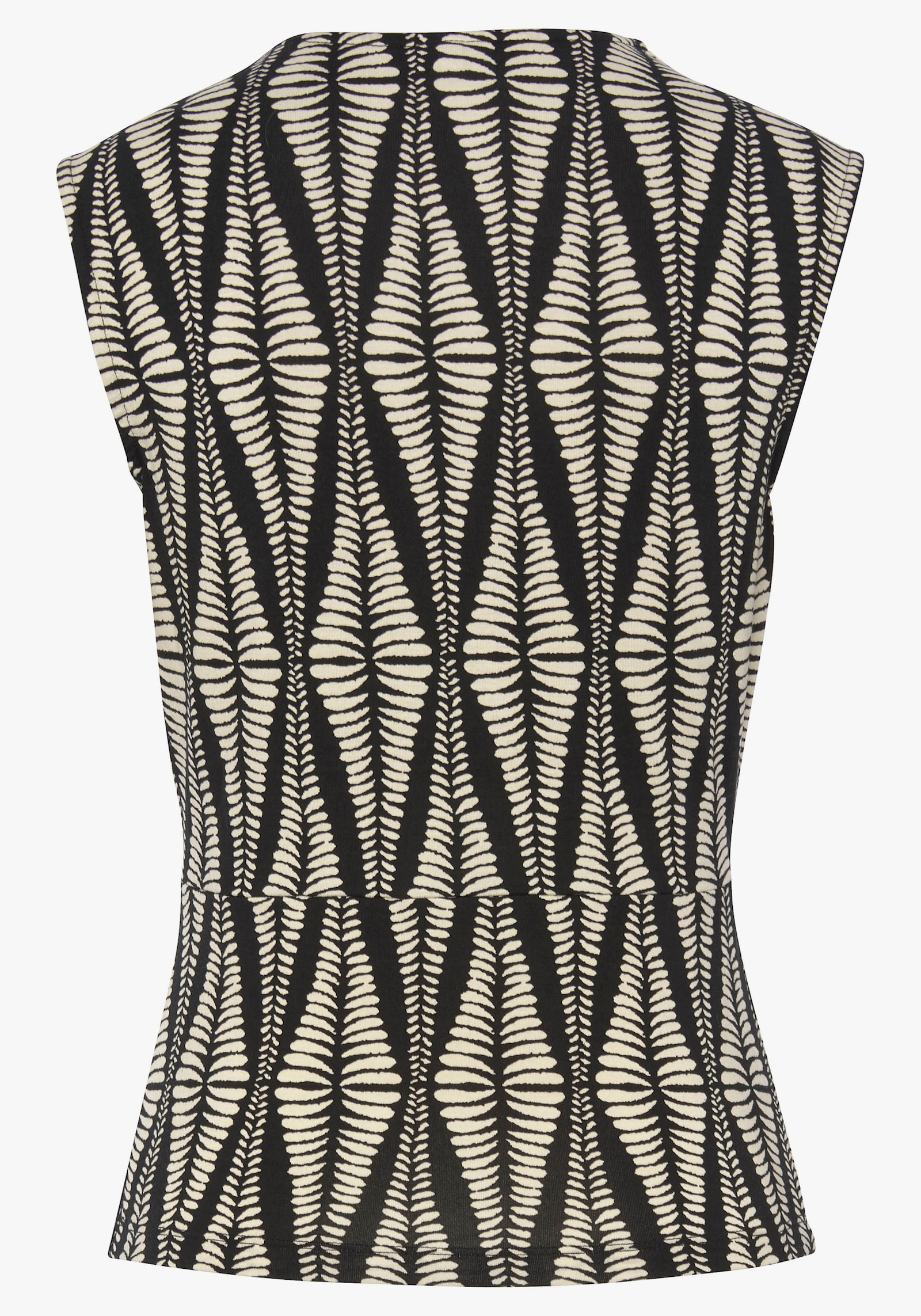 LASCANA Shirttop - zwart/zand bedrukt