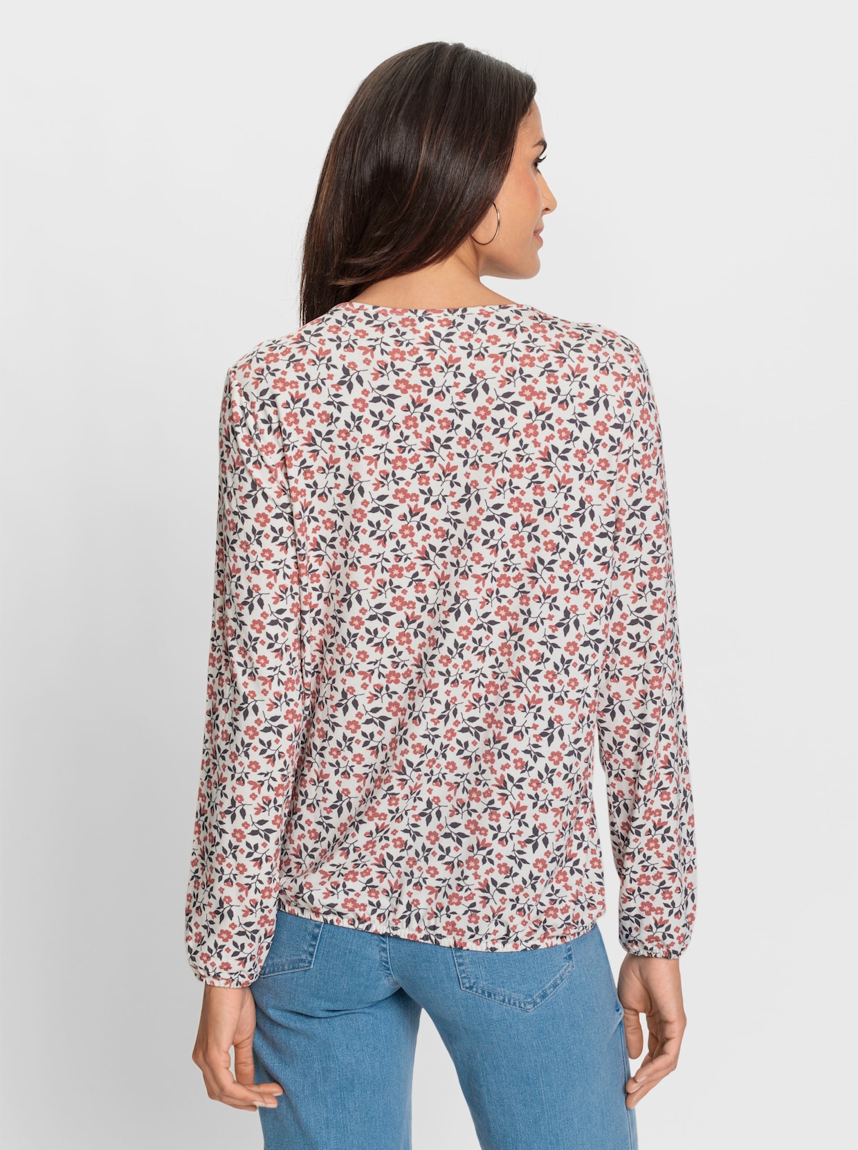 Shirt met print - ecru/rozenhout gedessineerd