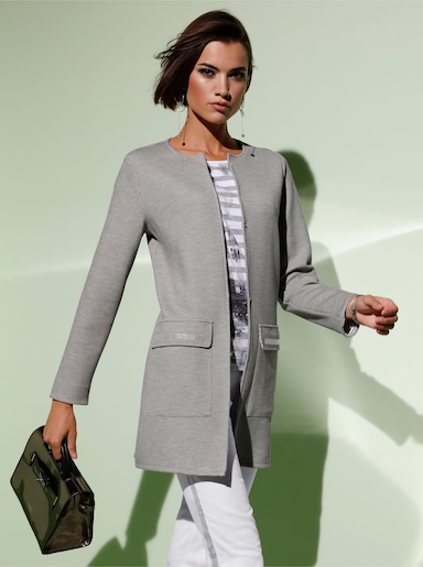 Jersey-Blazer - grau