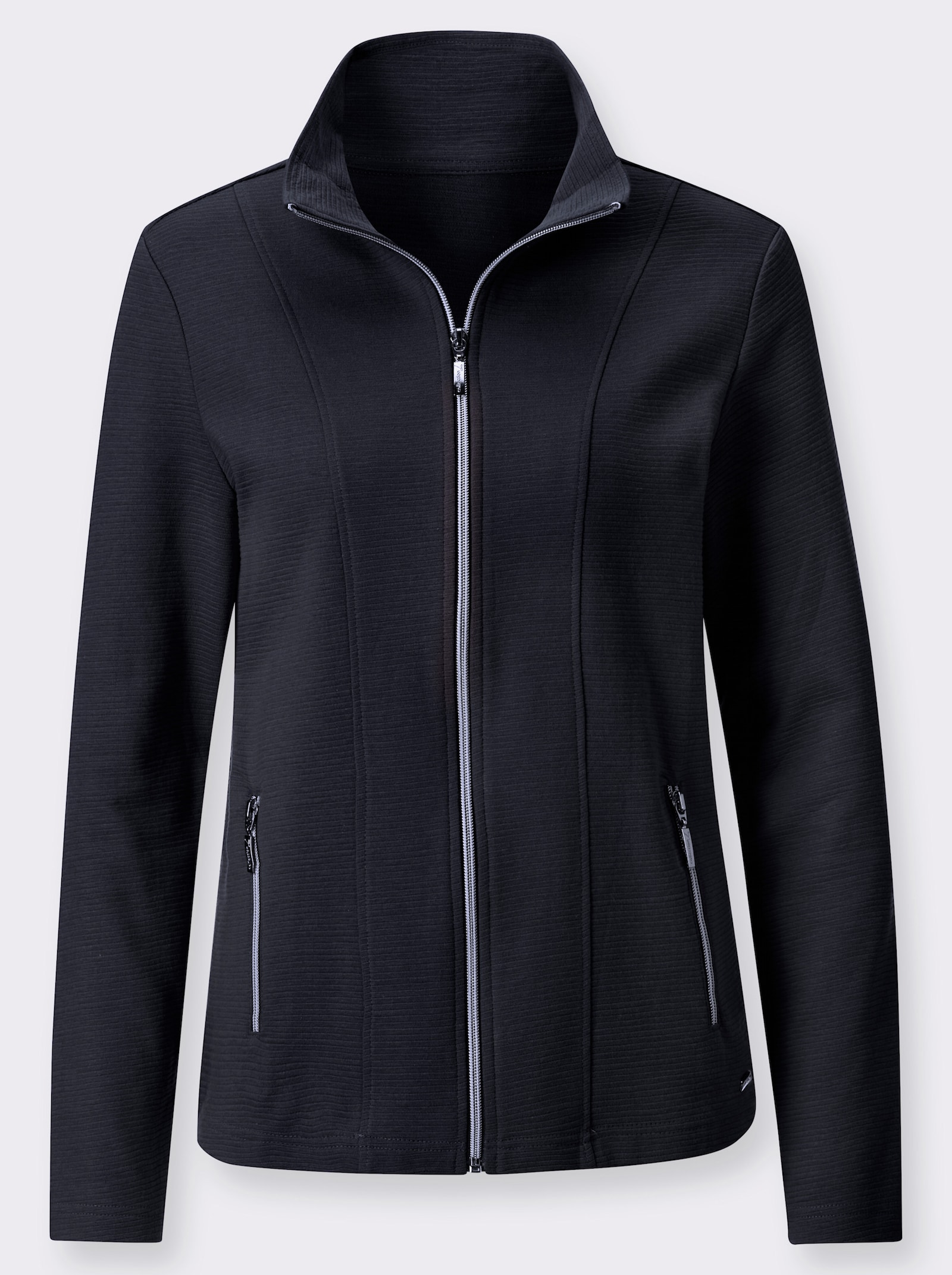 Shirtjacke mit Ripp-Struktur - marine