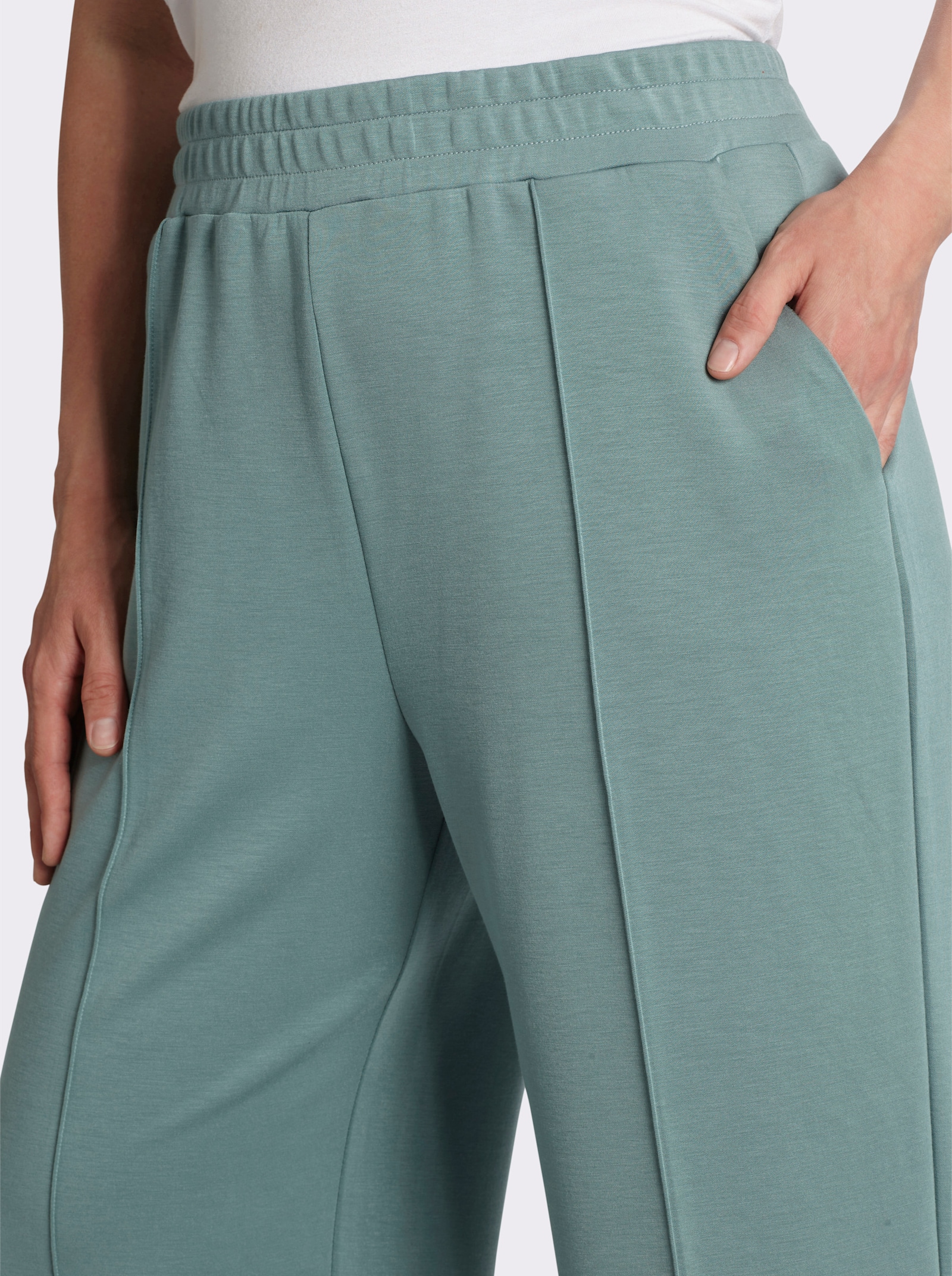 Jerseyhose in weich fließender Qualität - jade