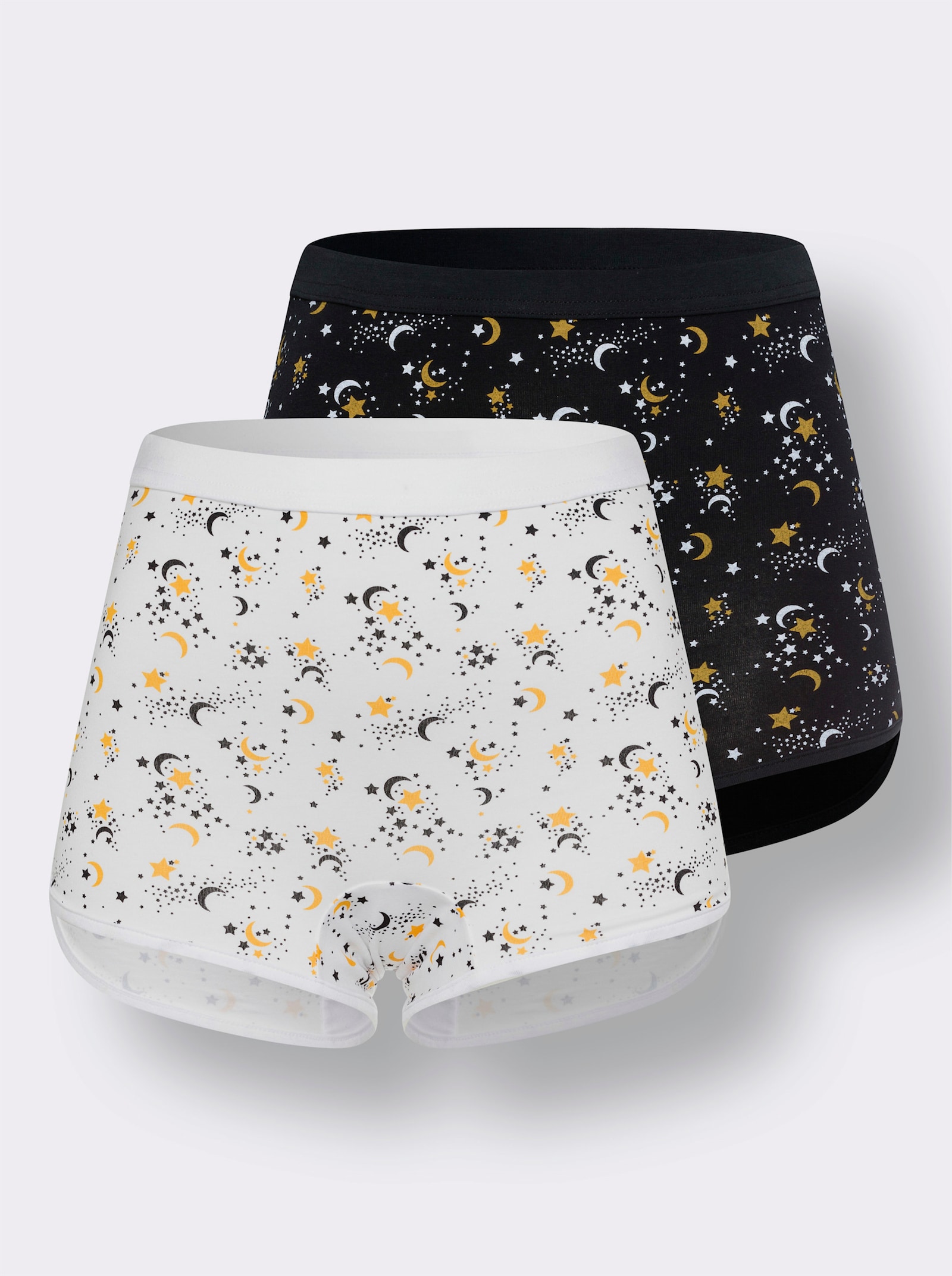 Kalhotky panty v balení po 2 kusech - bílá-potisk + černá-potisk