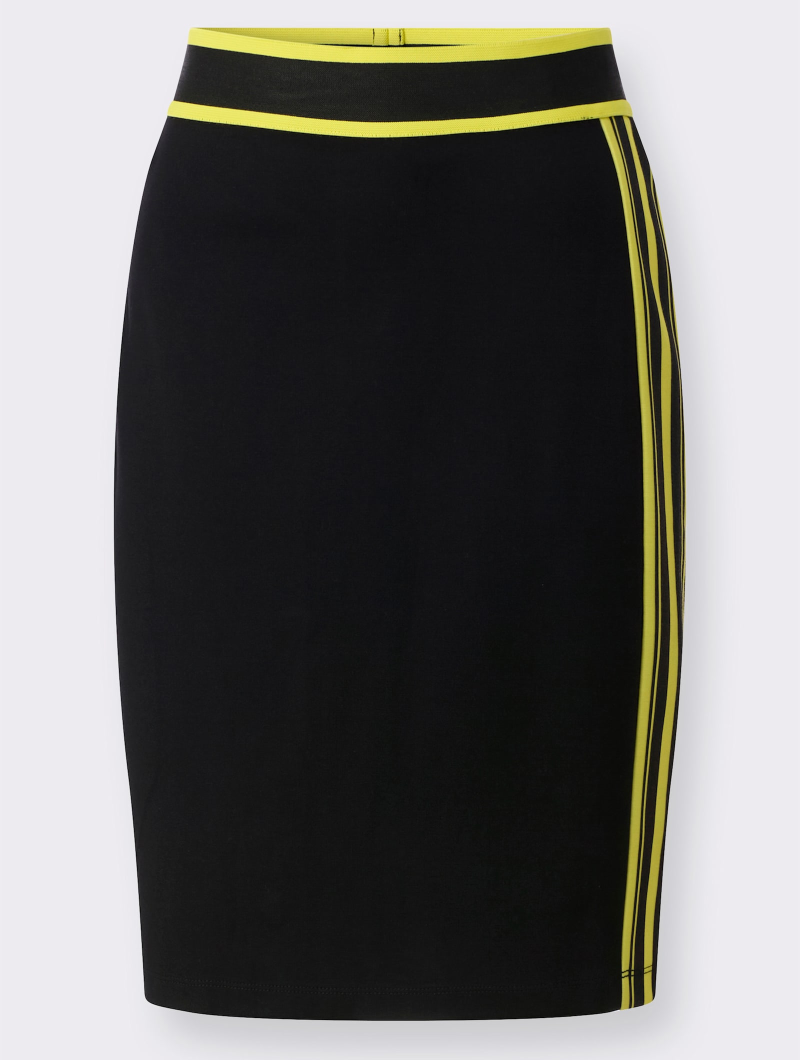 heine Jerseyrock mit Kontraststreifen - schwarz