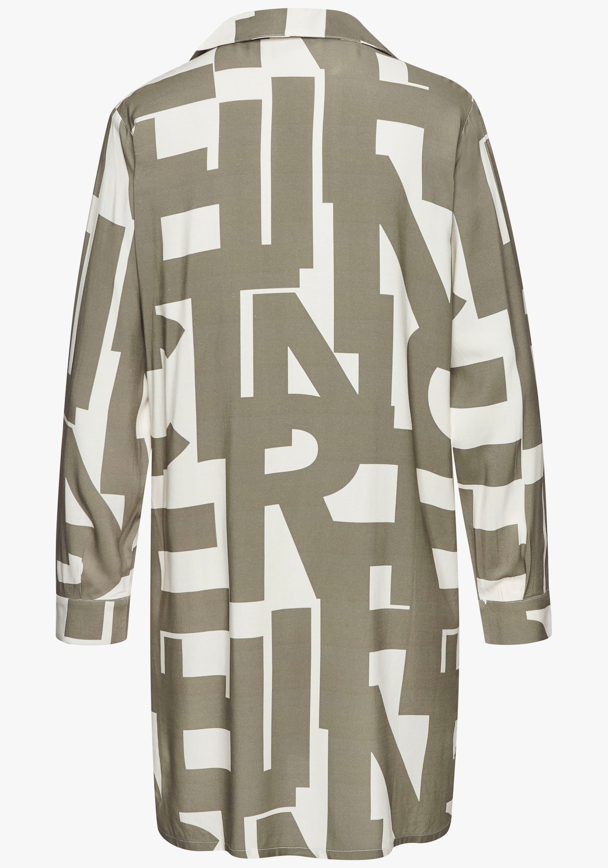 Chemise de nuit - vert-blanc à motifs